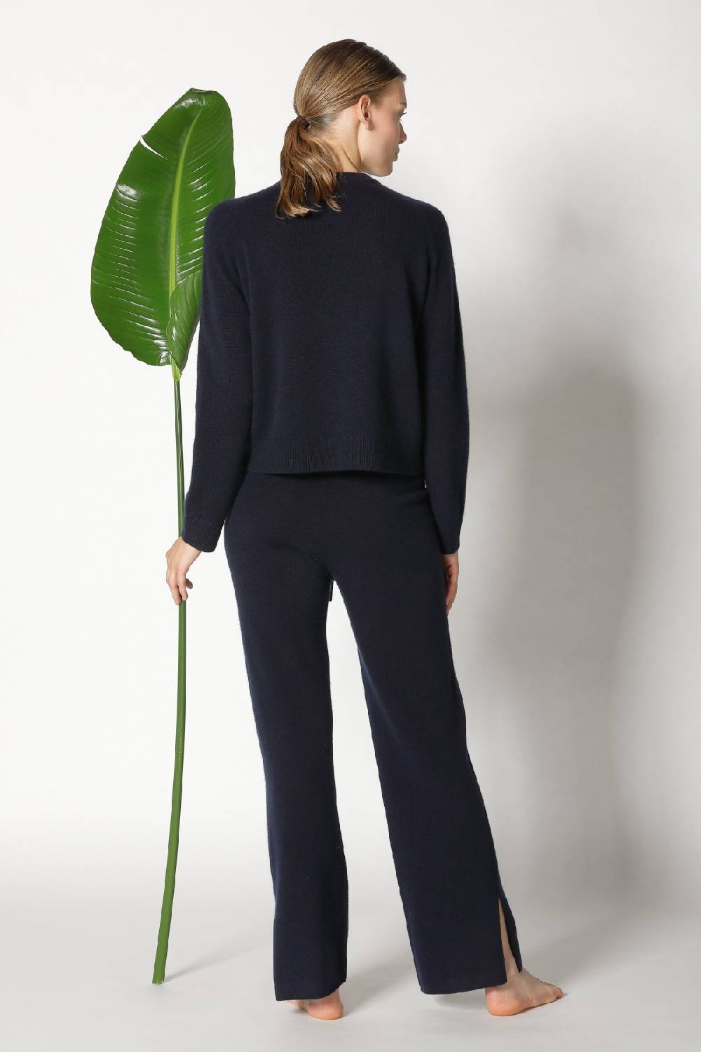 Sminfinity pure 2 ply crew jumper + pure slitted pants Flash Sale
