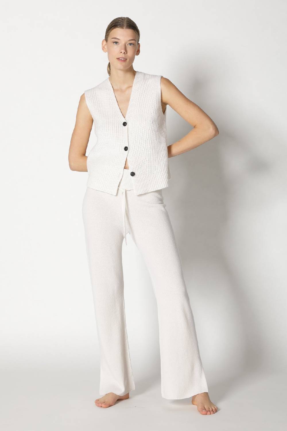 Sminfinity pure icon rib vest + pure slitted pants Online Shopping