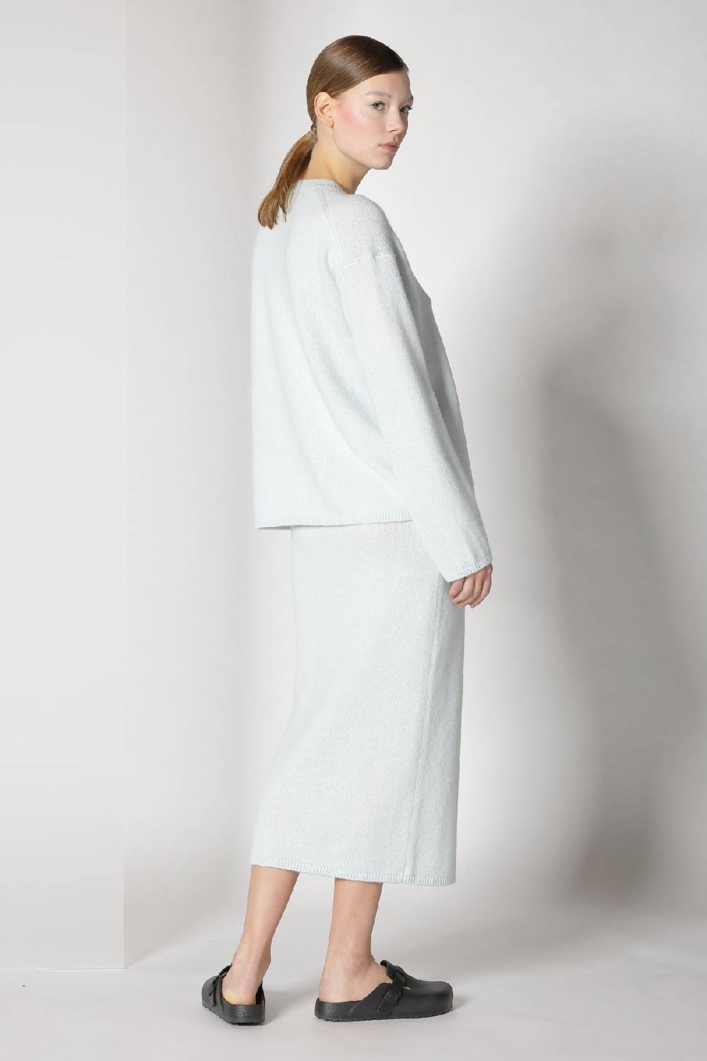Sminfinity blurry ribbed scarf + blurry crew jumper + blurry tulip skirt Preisnachlass