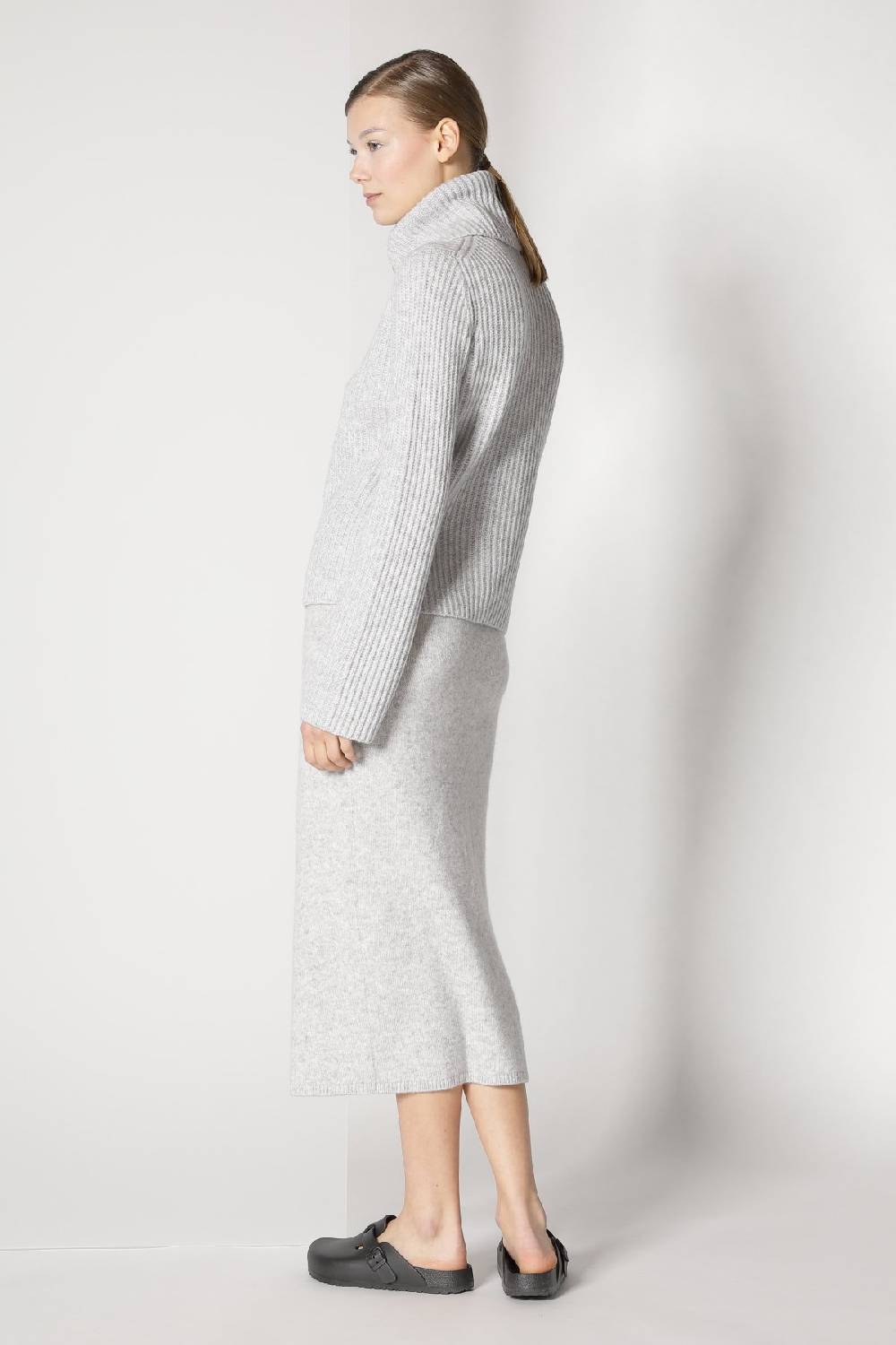 Sminfinity blurry ribbed zip-jacket + blurry crew top + blurry tulip skirt Neueste Mode