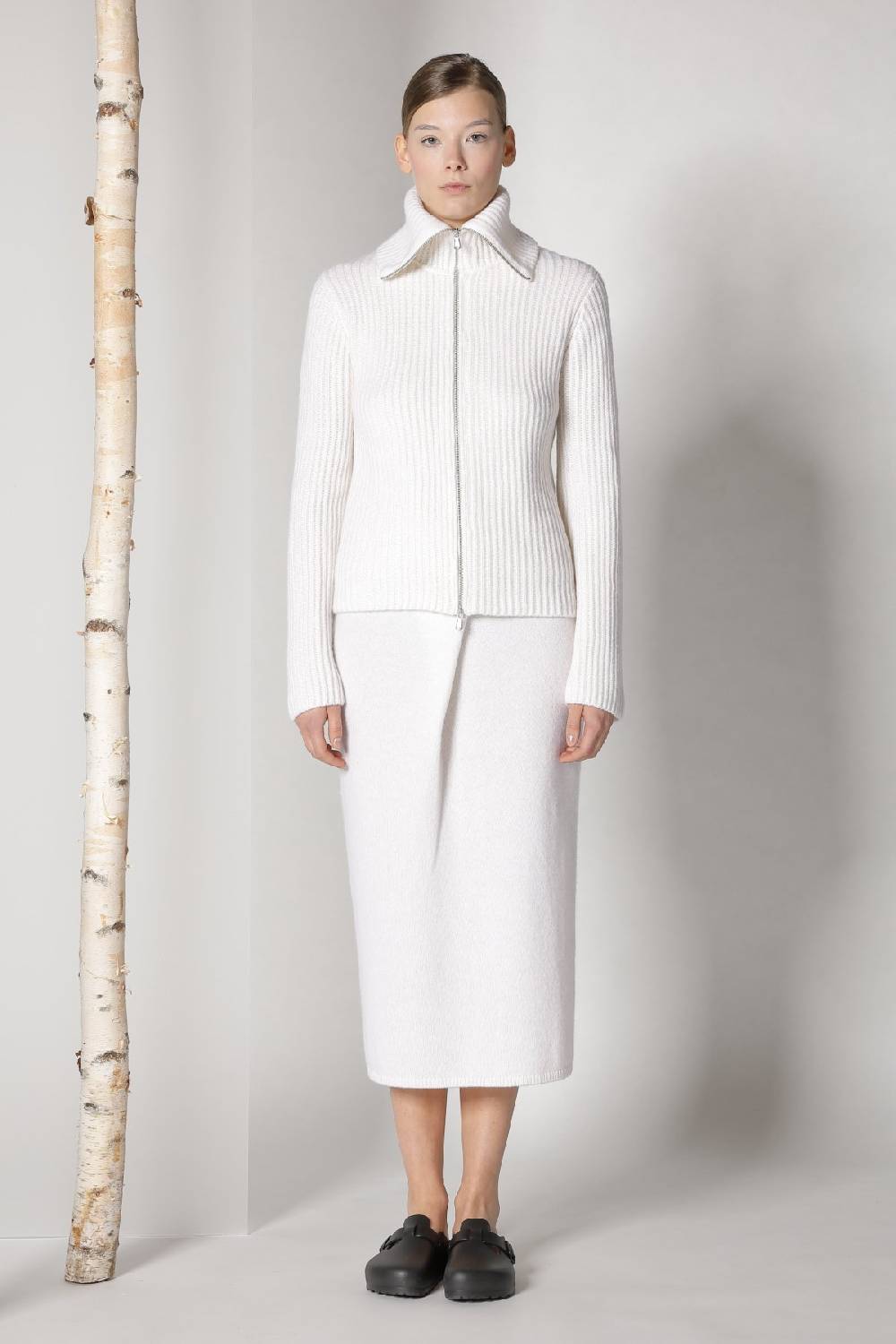 Sminfinity blurry ribbed zip-jacket + blurry crew top + blurry tulip skirt Neueste Mode