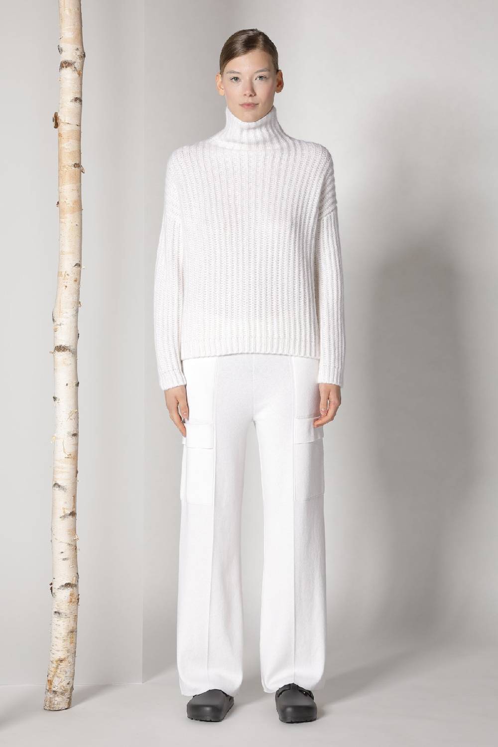 Sminfinity blurry ribbed turtleneck + cargo bellbottom pants Große Rabatte