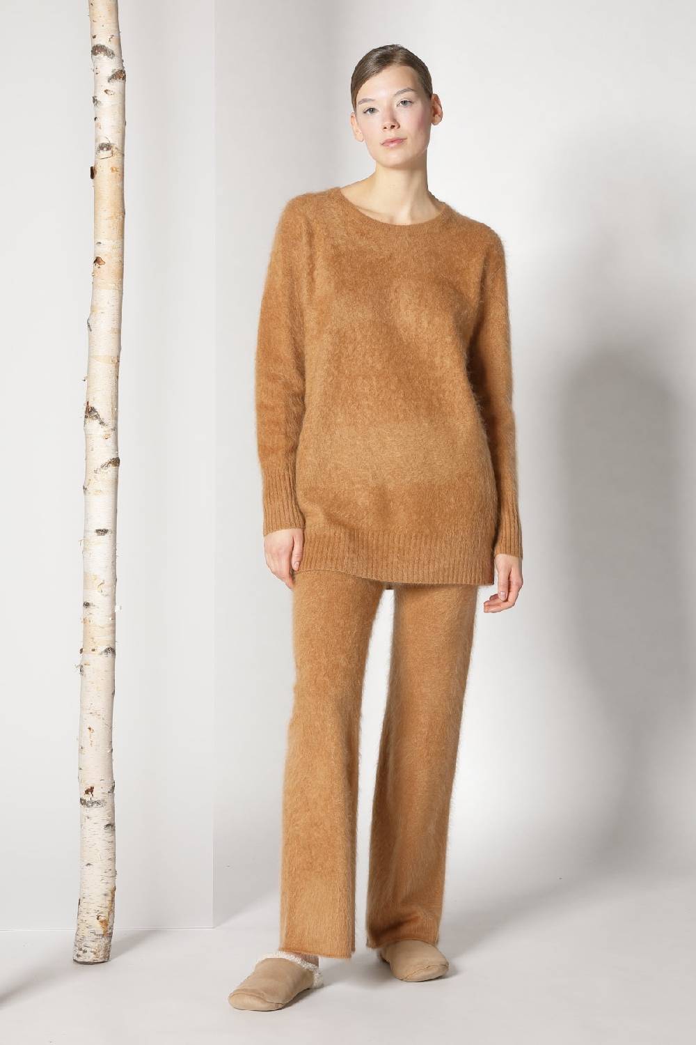 Sminfinity doubleface pea coat + furry boyfriend jumper + furry pants Neueste Stile