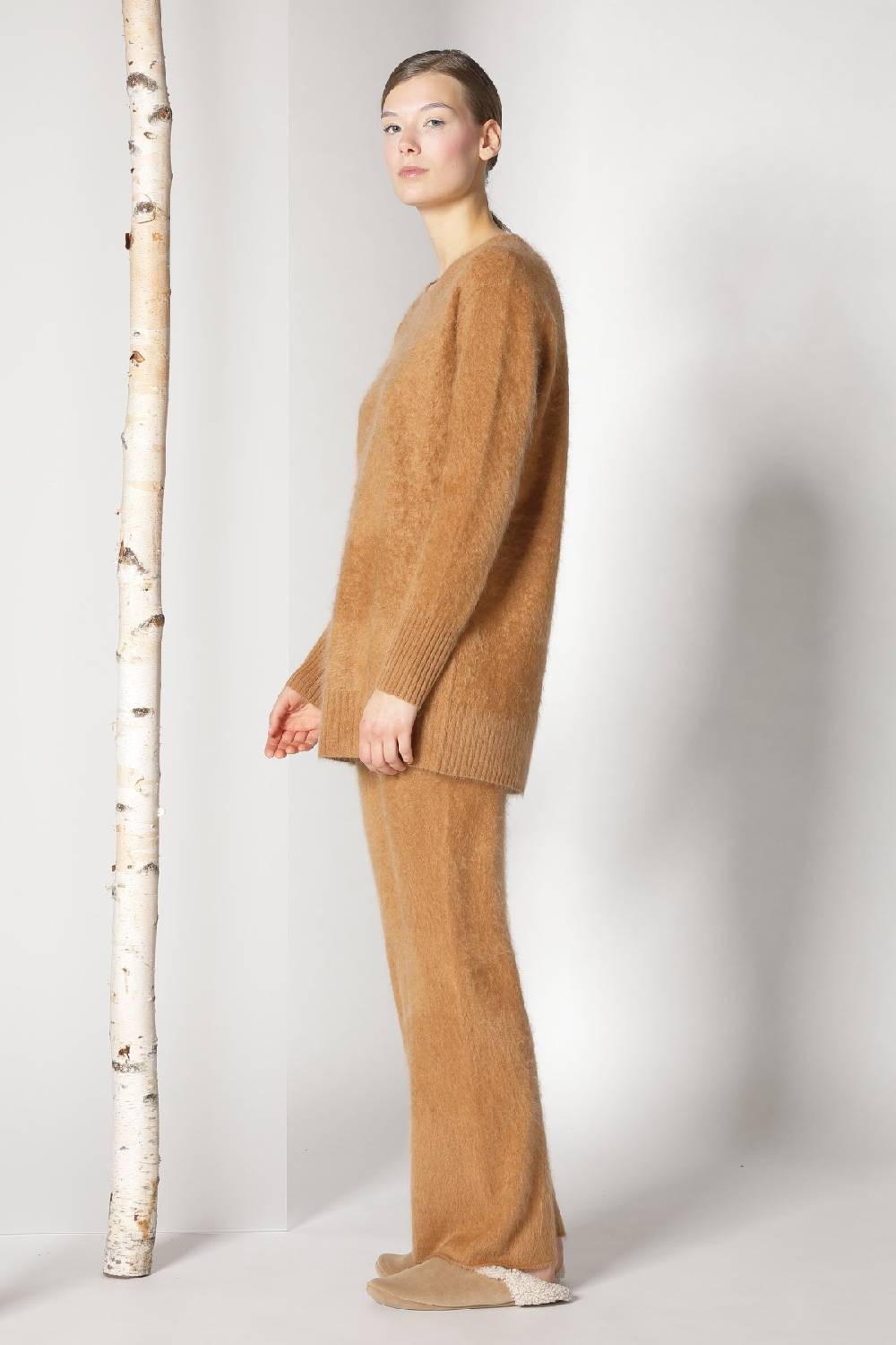 Sminfinity doubleface pea coat + furry boyfriend jumper + furry pants Neueste Stile