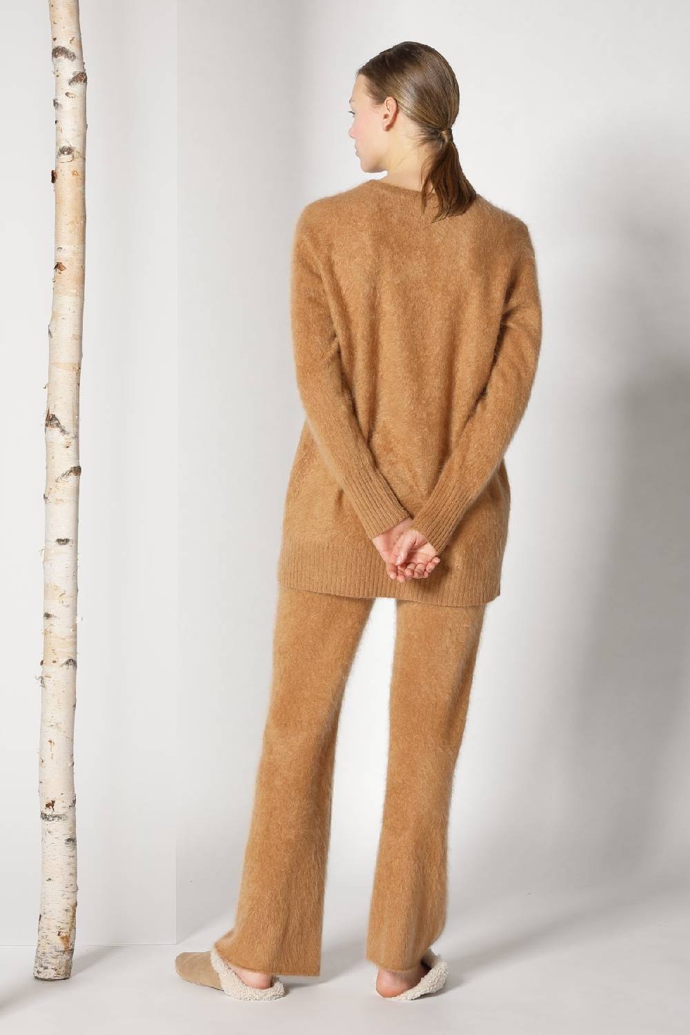 Sminfinity doubleface pea coat + furry boyfriend jumper + furry pants Neueste Stile