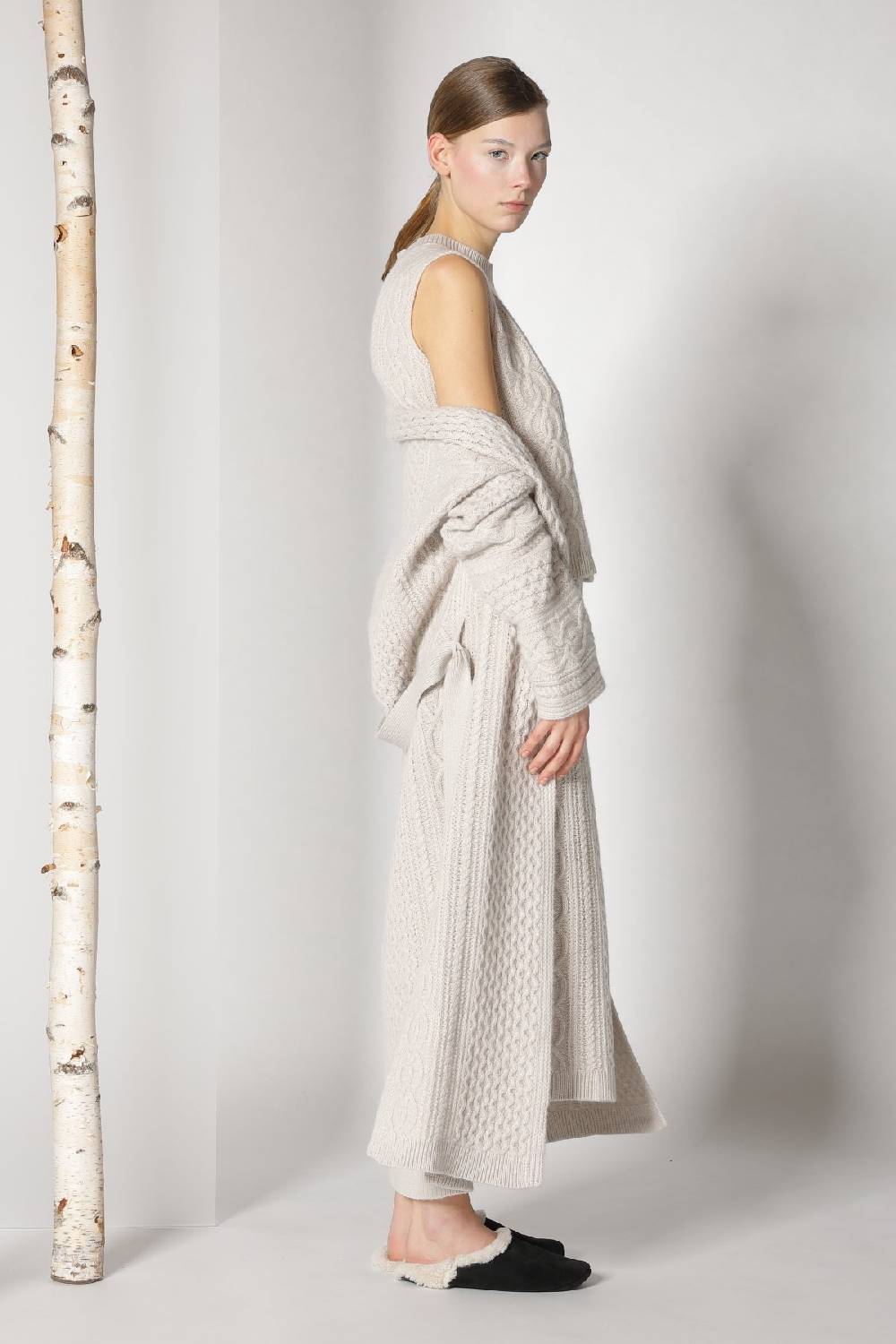 Sminfinity chilly cable maxi coat + chilly cable top + chilly cable maxi skirt Bis zu 65% Rabatt
