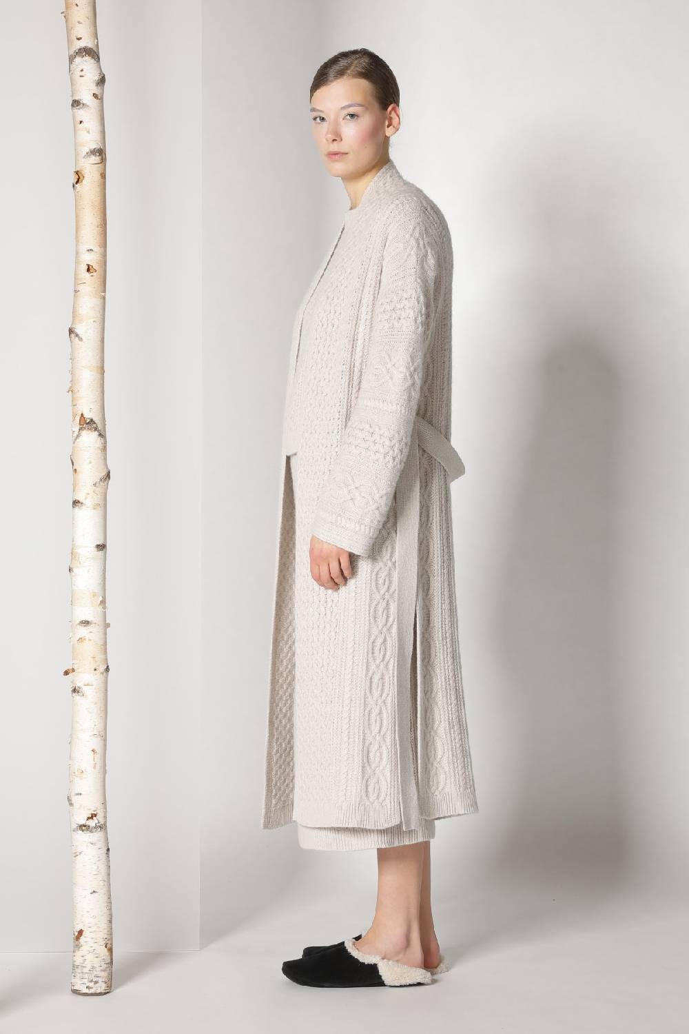 Sminfinity chilly cable maxi coat + chilly cable top + chilly cable maxi skirt Bis zu 65% Rabatt