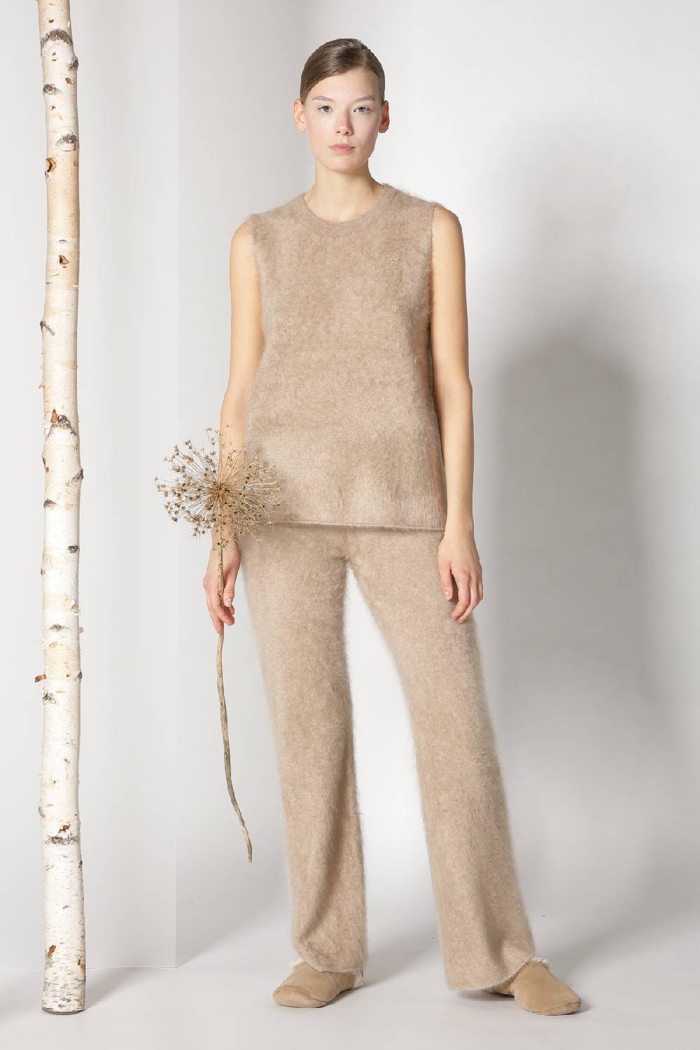 Sminfinity furry triangle scarf + furry A top + furry pants Vierteljährliche Förderung