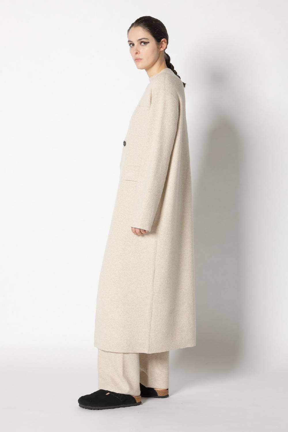 Sminfinity doubleface maxi coat + garter T jumper + garter triangle + garter palazzo pants 2025