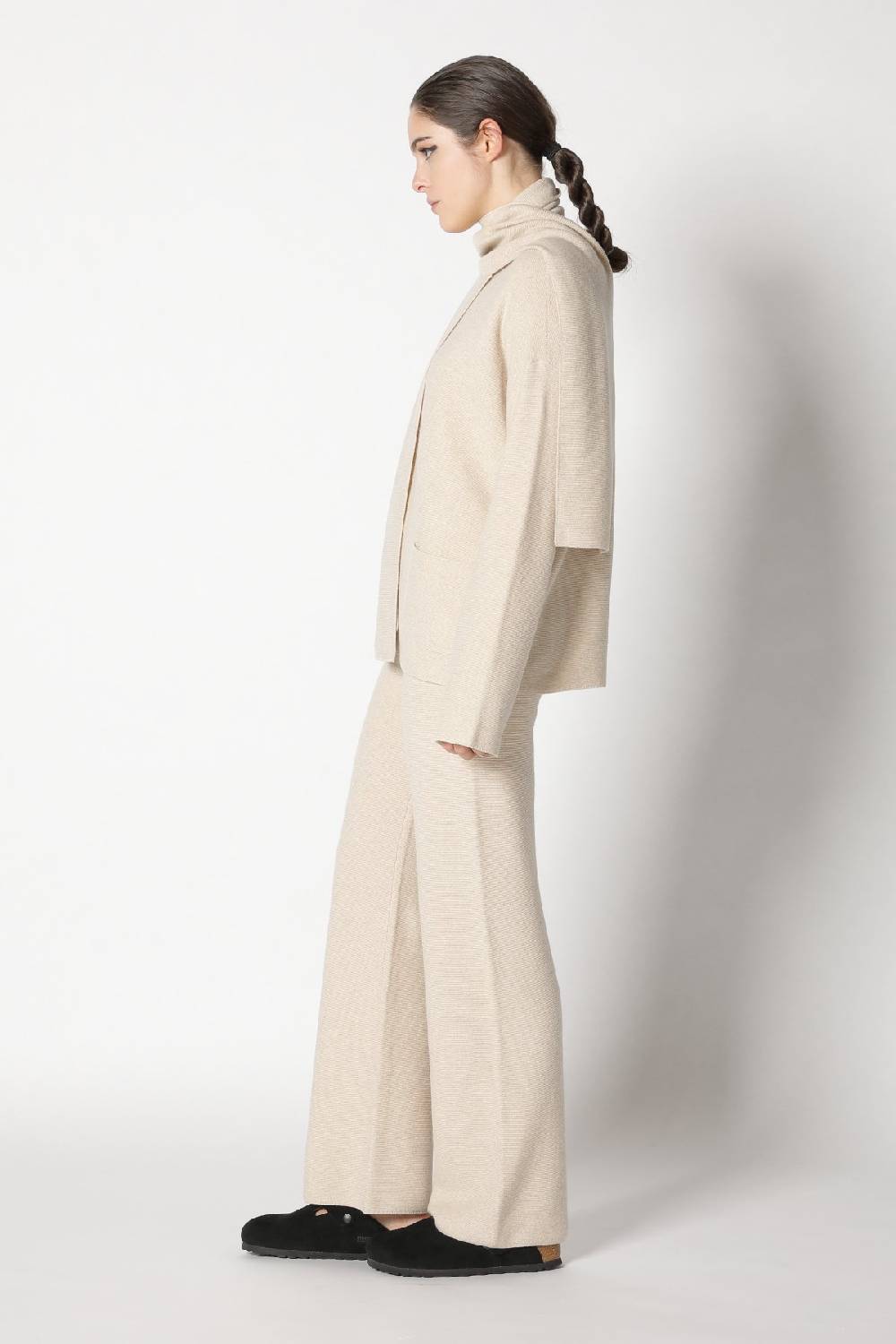 Sminfinity garter scarf jacket + garter T jumper + garter palazzo pants Online