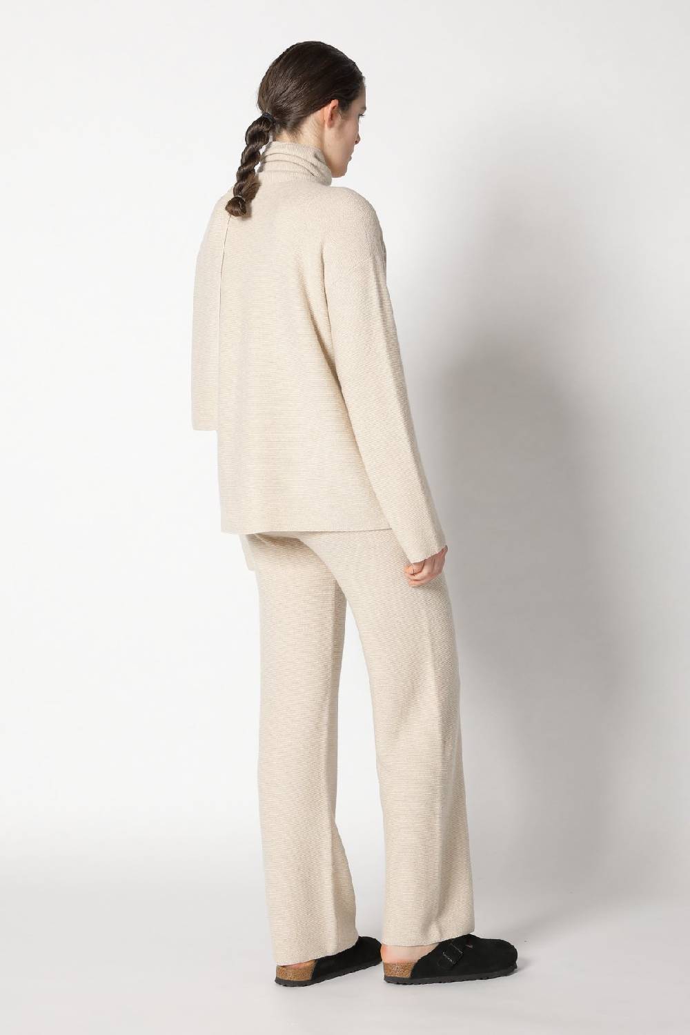 Sminfinity garter scarf jacket + garter T jumper + garter palazzo pants Online