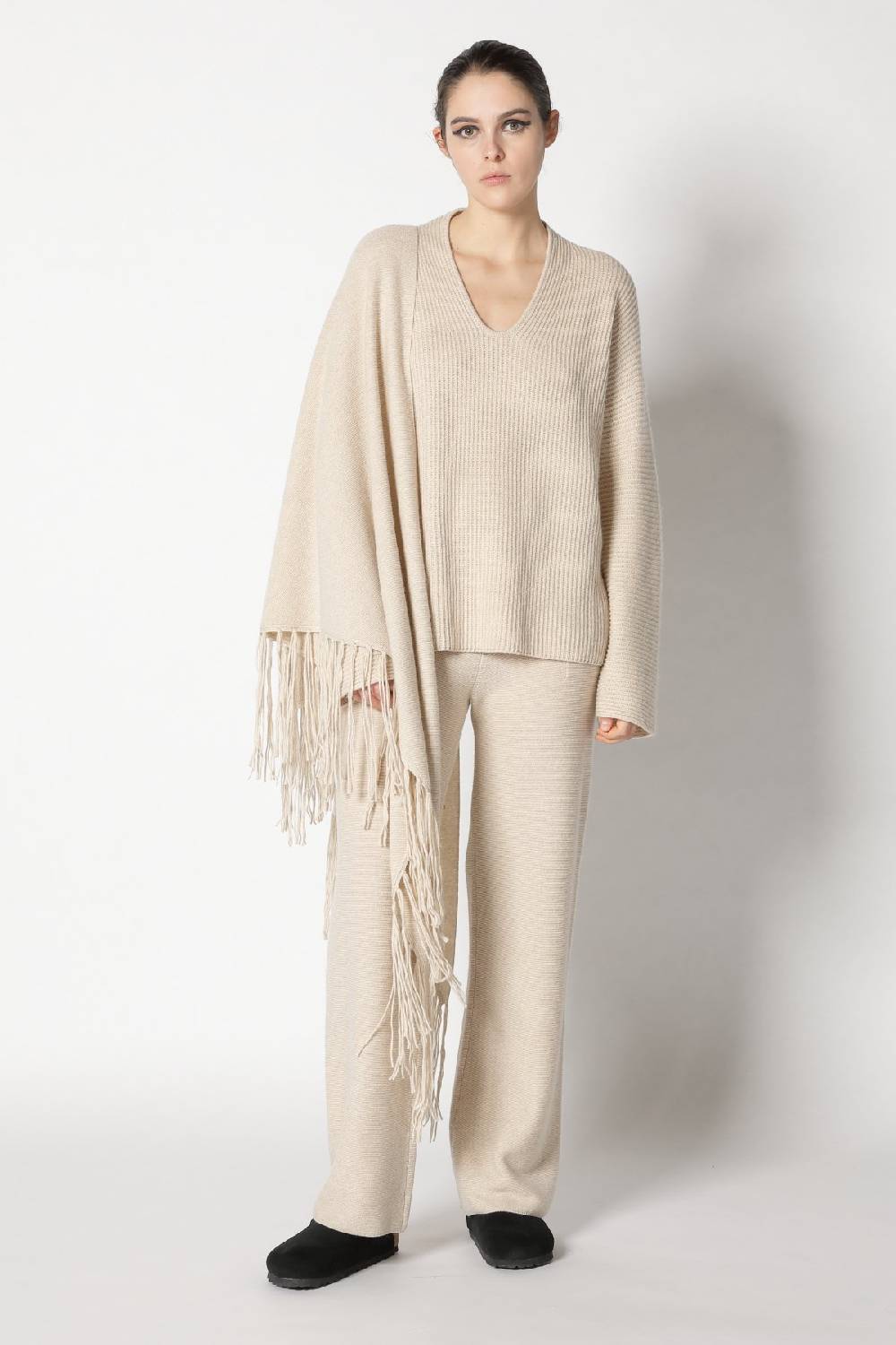 Sminfinity slouchy rib jumper + garter palazzo pants + garter triangle Auslauf