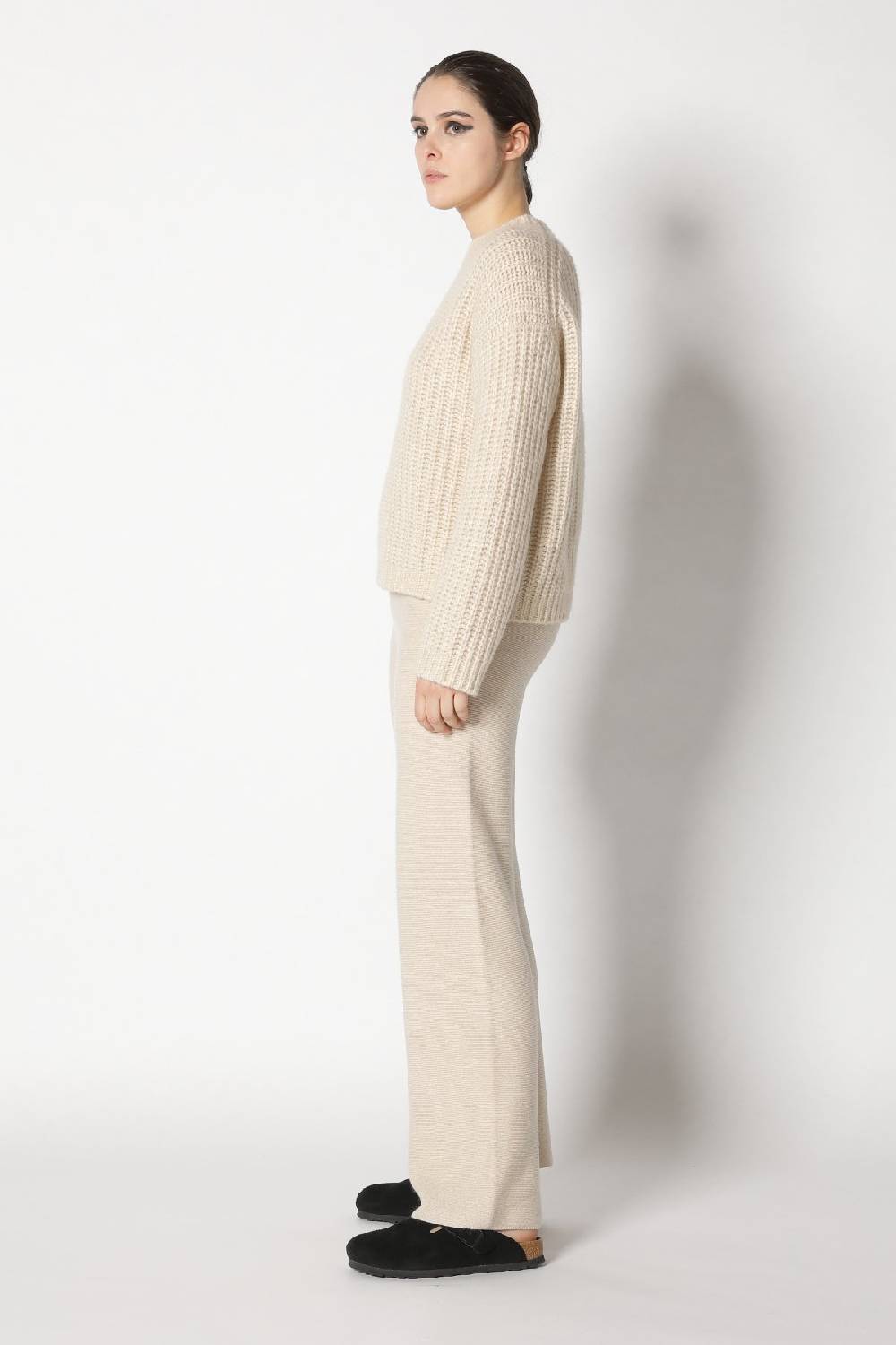 Sminfinity blurry chunky crewneck + garter palazzo pants Hotsell