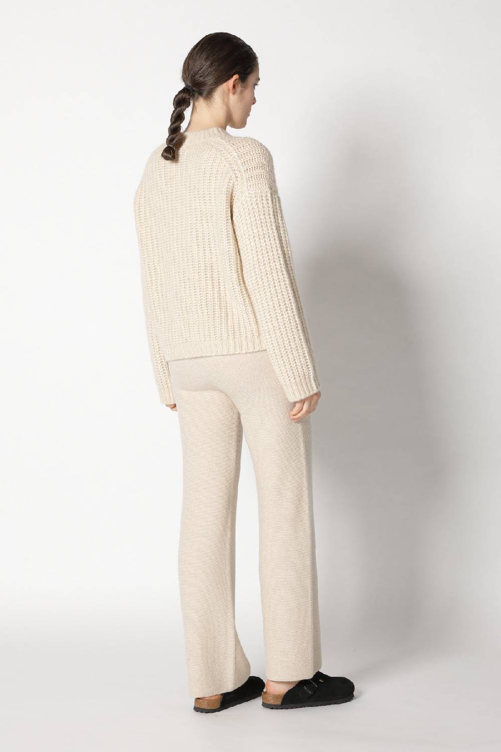 Sminfinity blurry chunky crewneck + garter palazzo pants Hotsell