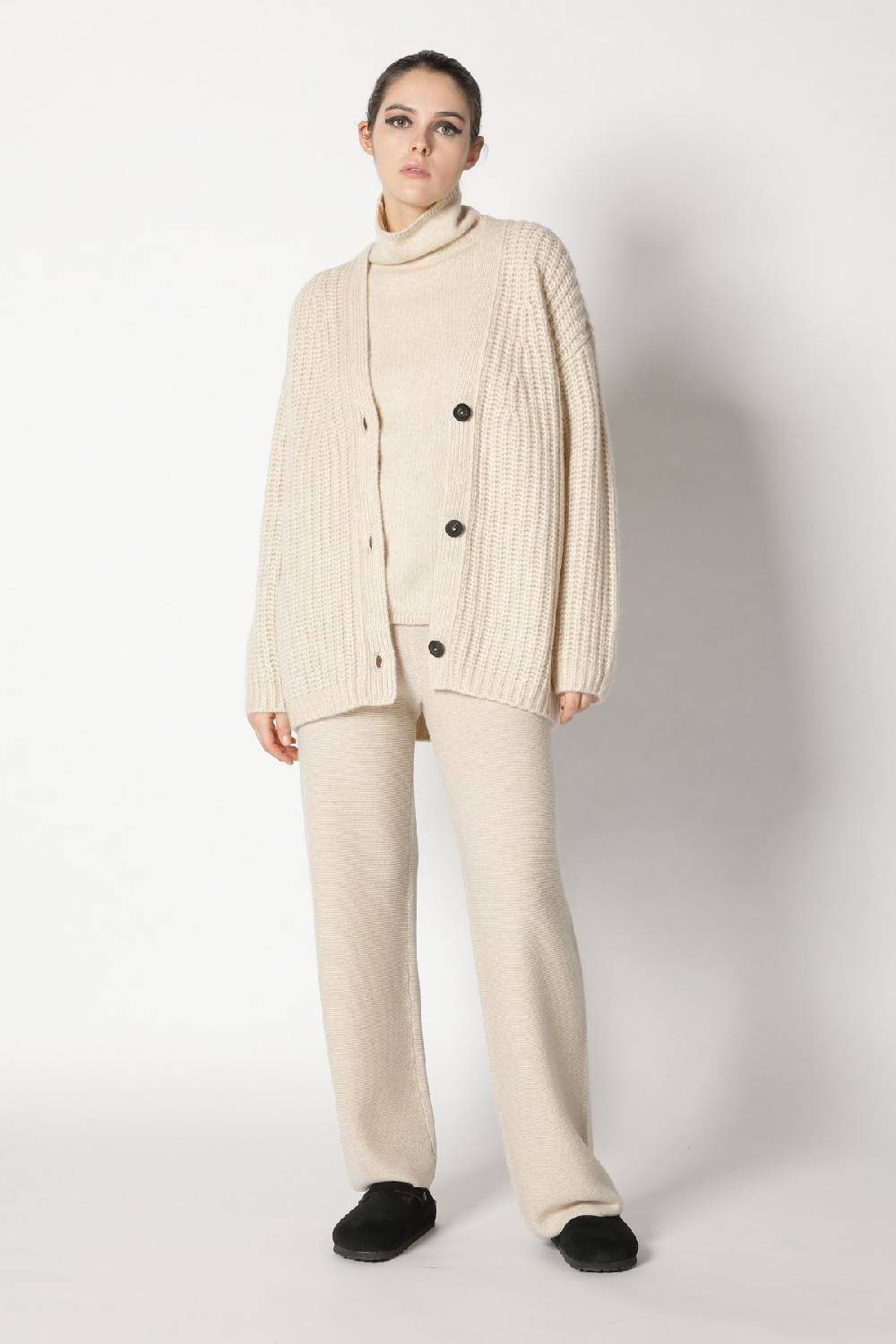 Sminfinity blurry chunky cardy + blurry turtle top + garter palazzo pants im Angebot