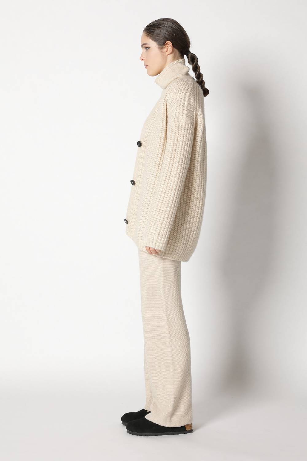 Sminfinity blurry chunky cardy + blurry turtle top + garter palazzo pants im Angebot