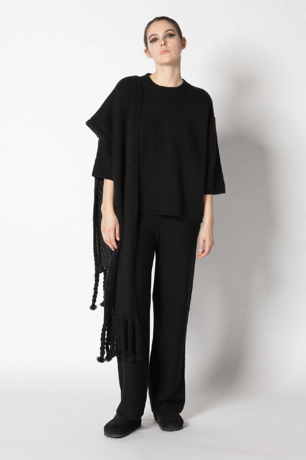 Sminfinity blurry crew jumper + blurry chunky scarf + garter palazzo pants Kostenloser Versand