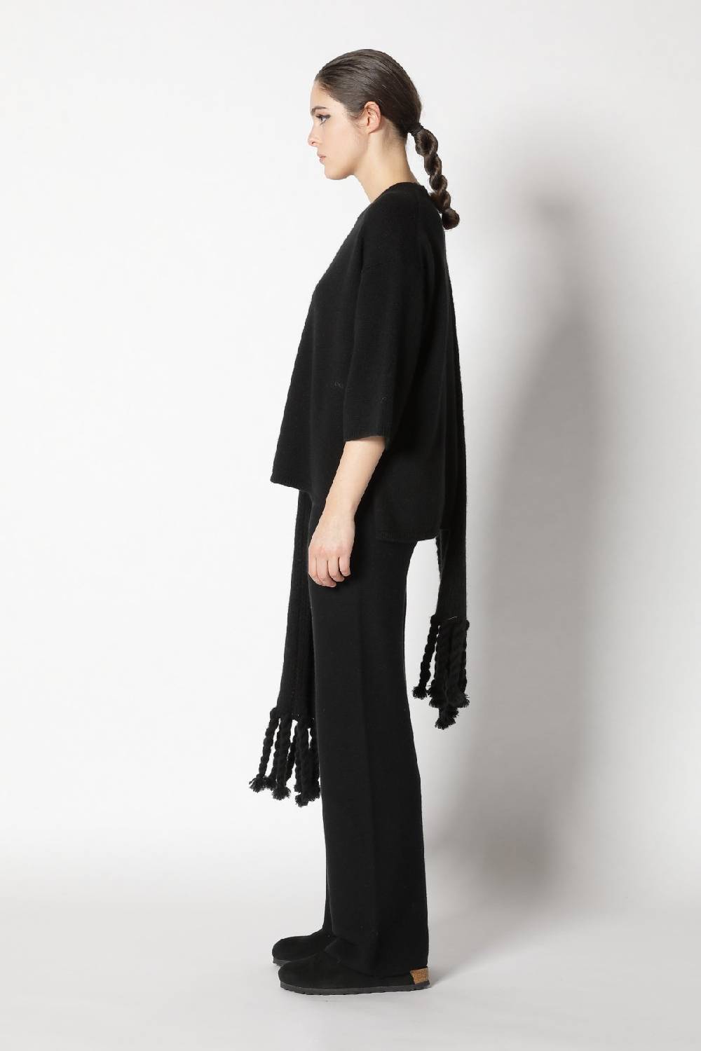 Sminfinity blurry crew jumper + blurry chunky scarf + garter palazzo pants Kostenloser Versand