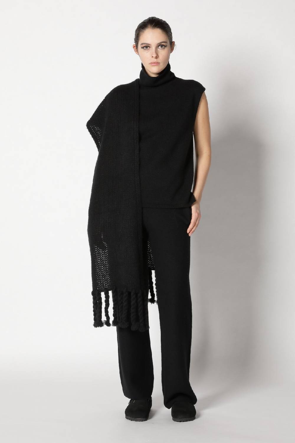 Sminfinity blurry turtle top + blurry chunky scarf + garter palazzo pants Limitierter Zeitrabatt
