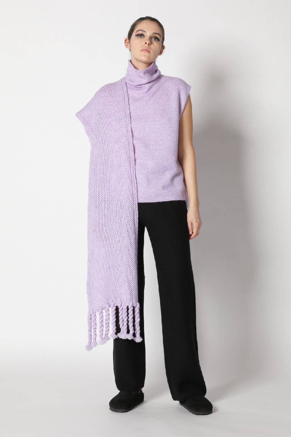 Sminfinity blurry turtle top + blurry chunky scarf + garter palazzo pants Fabrikpreis