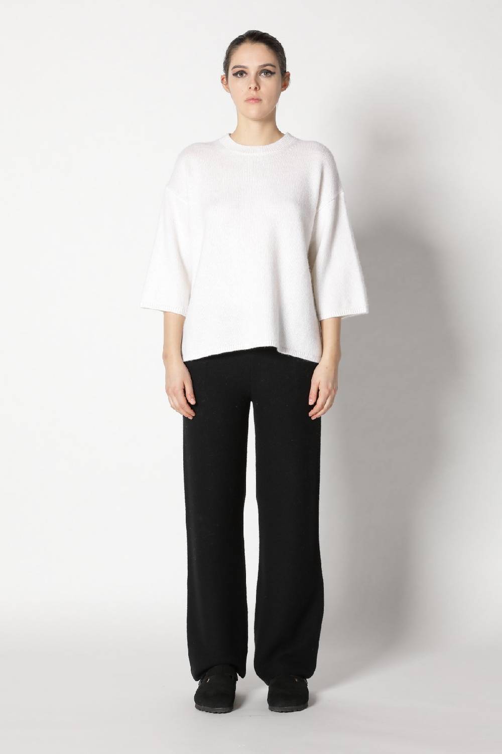 Sminfinity blurry crew jumper + blurry chunky scarf + garter palazzo pants Begrenztes Angebot