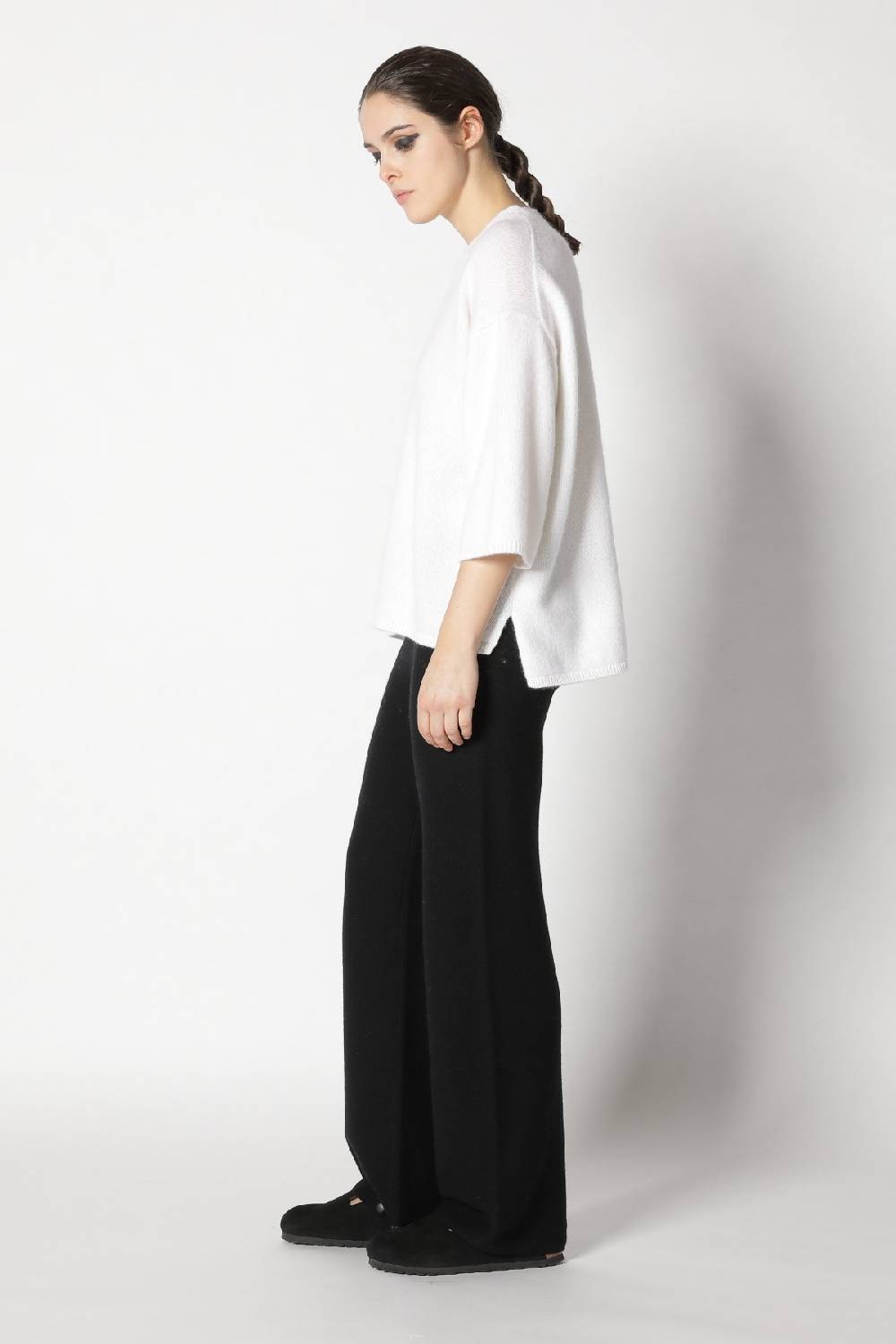 Sminfinity blurry crew jumper + blurry chunky scarf + garter palazzo pants Begrenztes Angebot