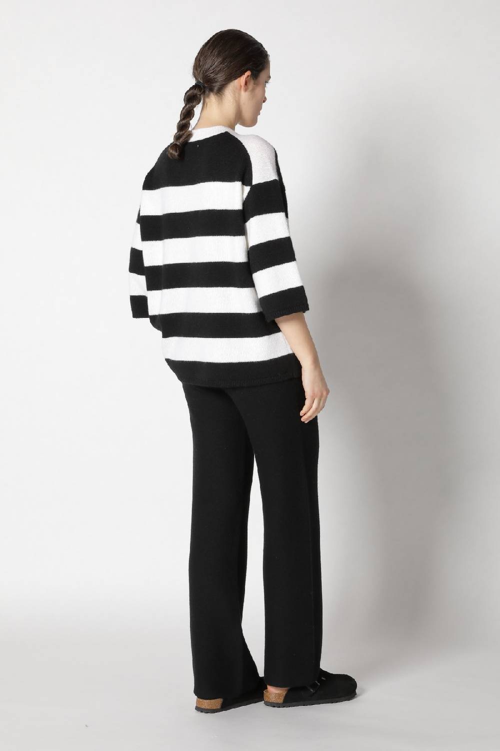 Sminfinity blurry stripe jumper + garter palazzo pants Preisnachlass
