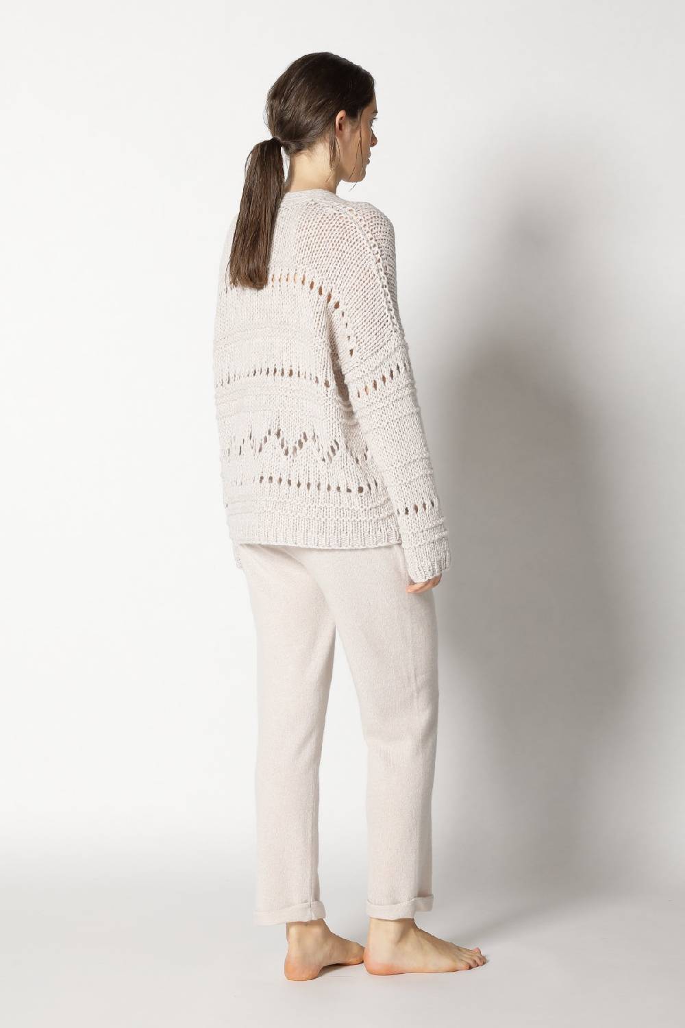 Sminfinity airy ajour V neck + pure boat pants Bis zu 50% Rabatt