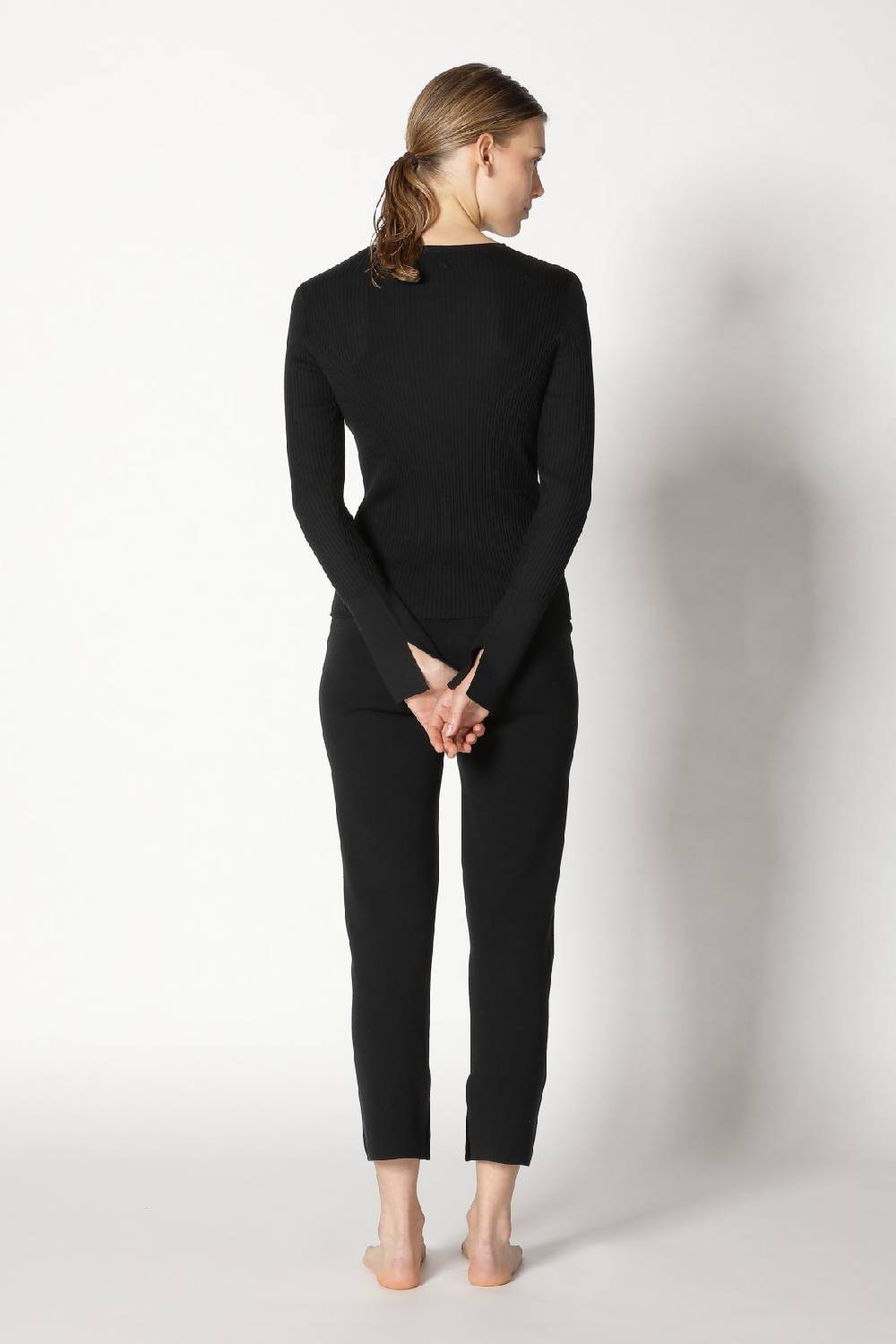 Sminfinity silky rib crew jumper + silky cropped pants Fabrikverkauf