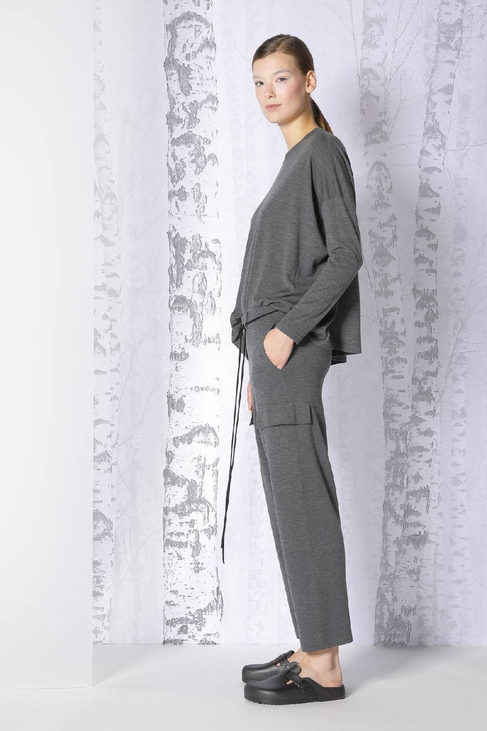 Sminfinity extrafine oversized crew + milano cropped cargo pants Zeitbegrenzte Promotion