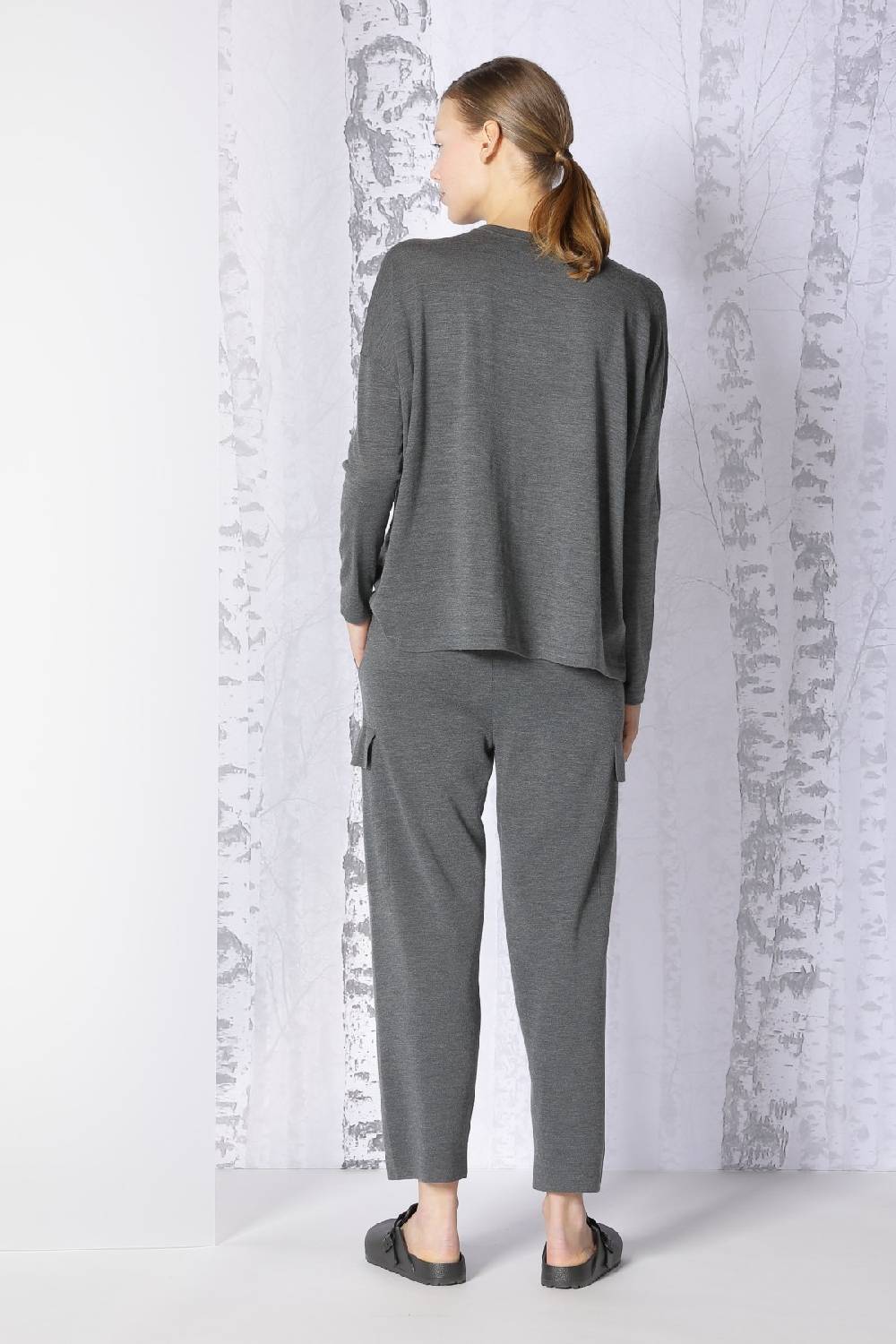 Sminfinity extrafine oversized crew + milano cropped cargo pants Zeitbegrenzte Promotion