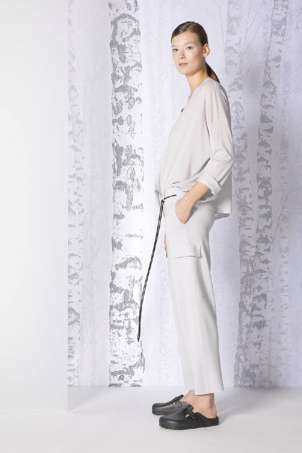 Sminfinity extrafine oversized V + milano cropped cargo pants Sonderangebot der Fabrik