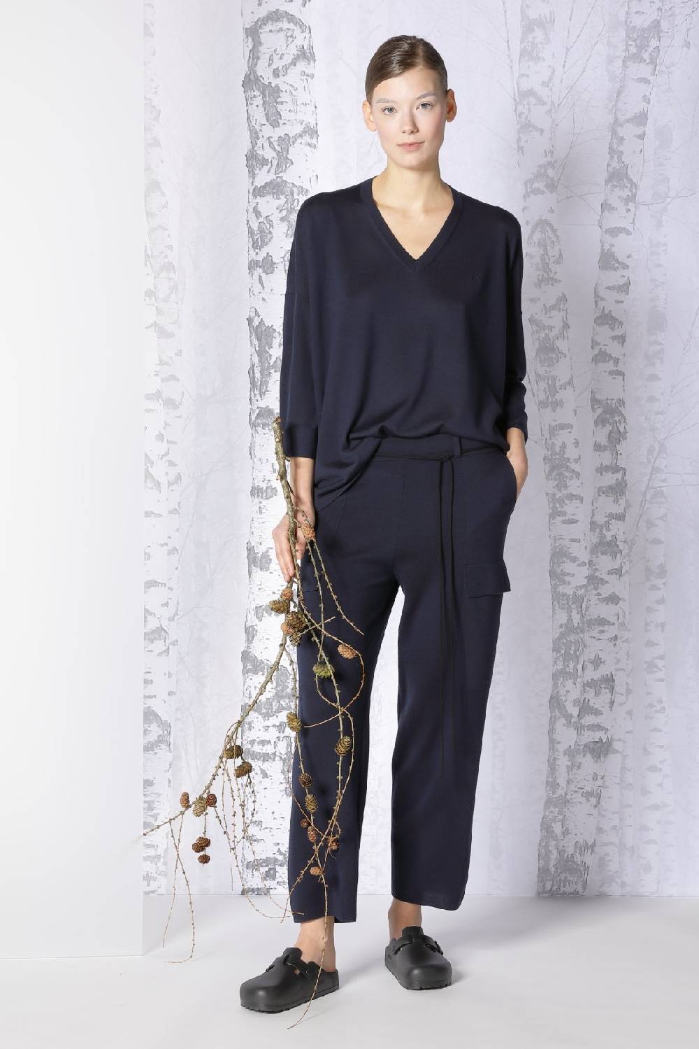 Sminfinity extrafine oversized V + milano cropped cargo pants Sonderangebot der Fabrik