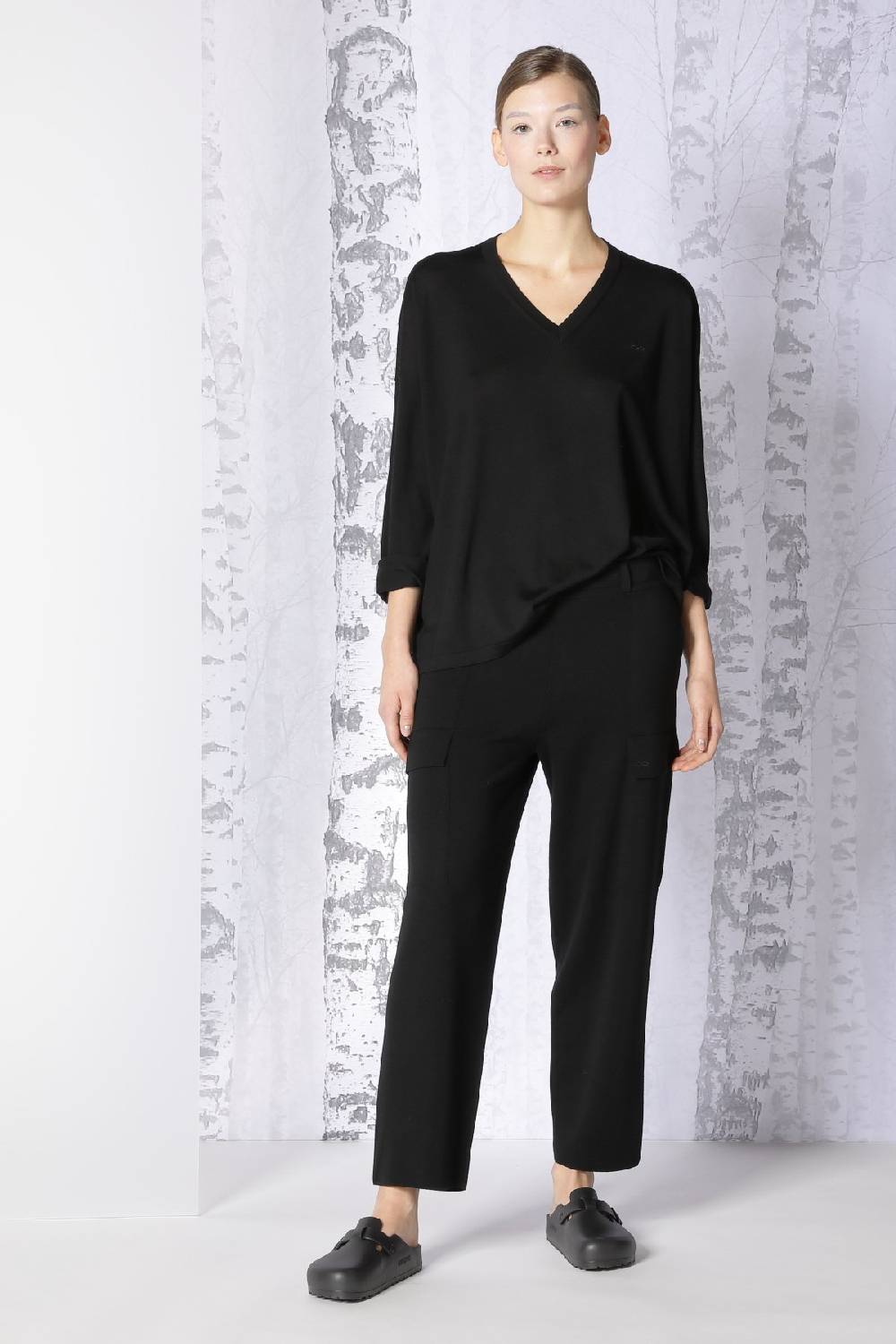 Sminfinity extrafine oversized V + milano cropped cargo pants Bis zu 55% Rabatt