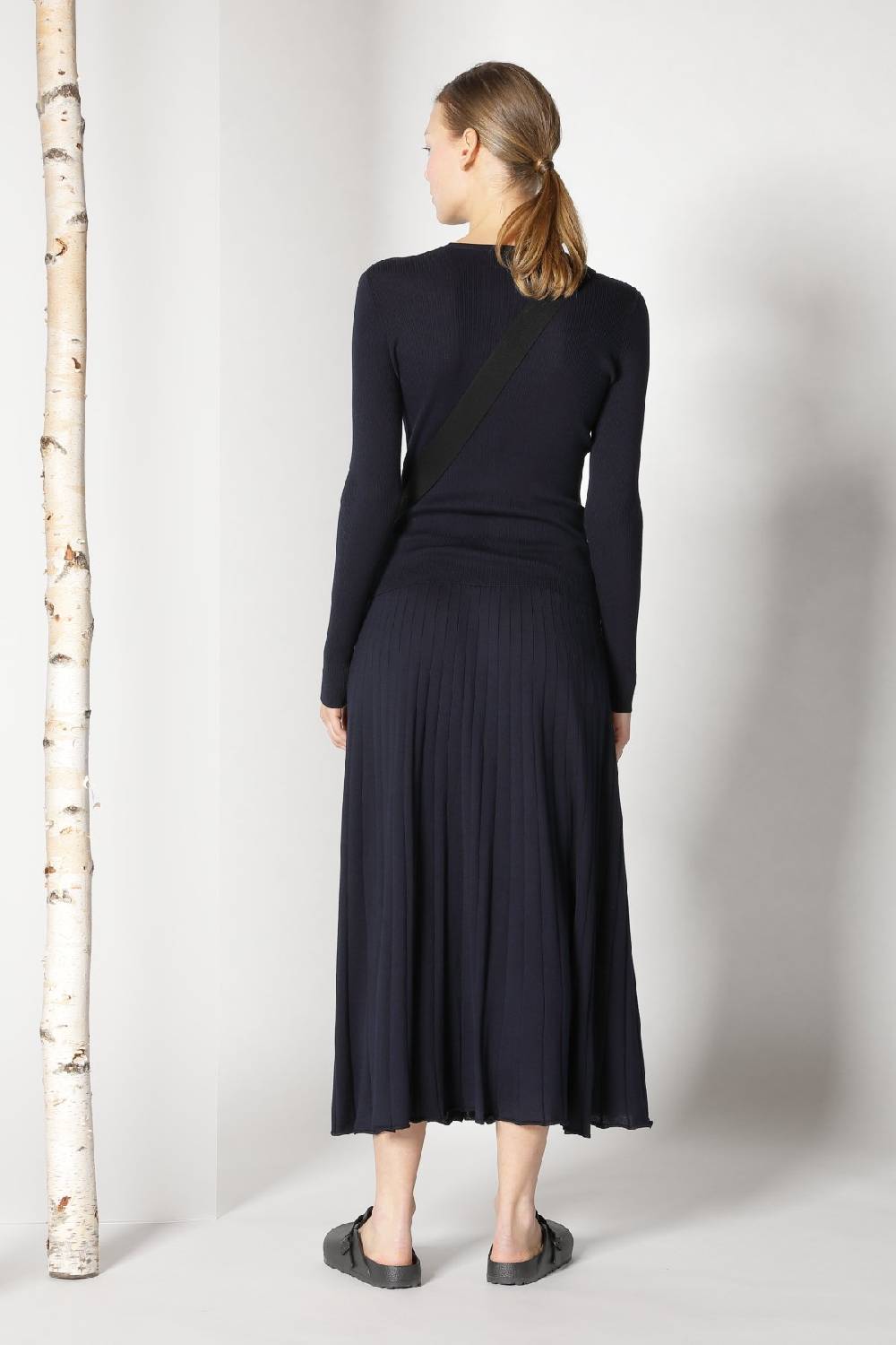 Sminfinity silky rib crew cardi + silky rib skirt Schlussverkauf