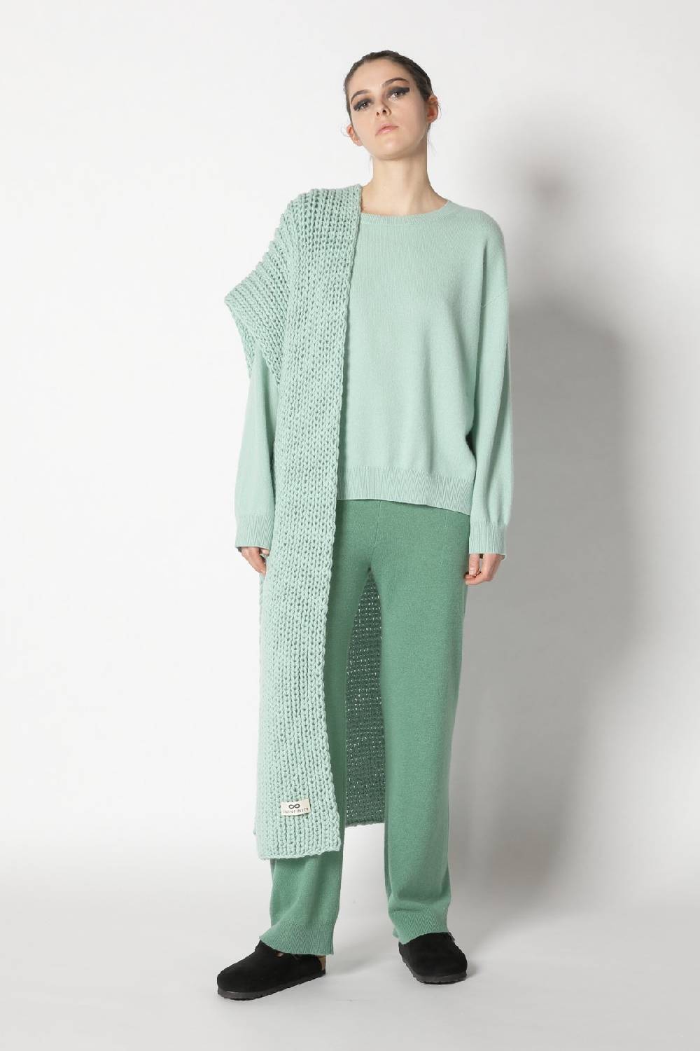Sminfinity infinite crew jumper + infinite palazzo pants + loosely 1x1 rib scarf Sonderangebot