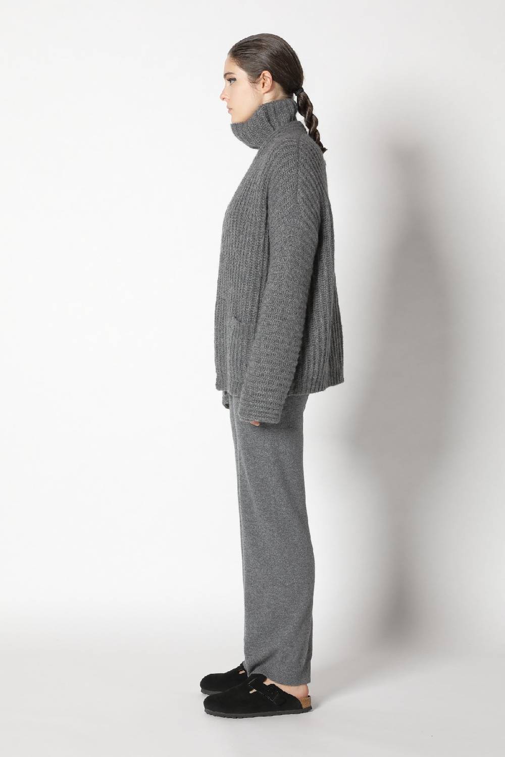 Sminfinity fluffy rib jacket + fluffy rib turtle + infinite palazzo pants Neueste Mode