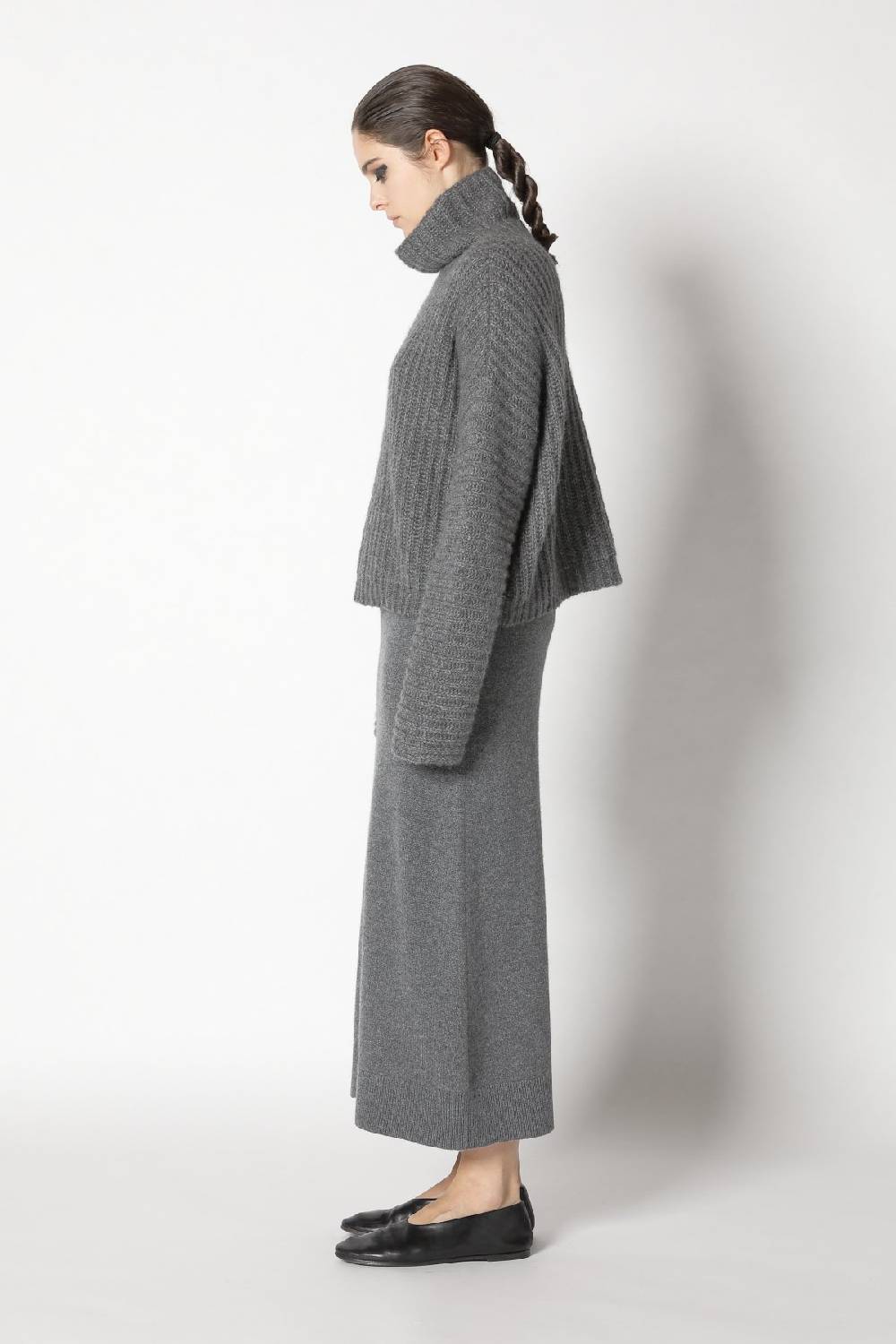 Sminfinity fluffy rib turtle + pure A skirt Online Outlet