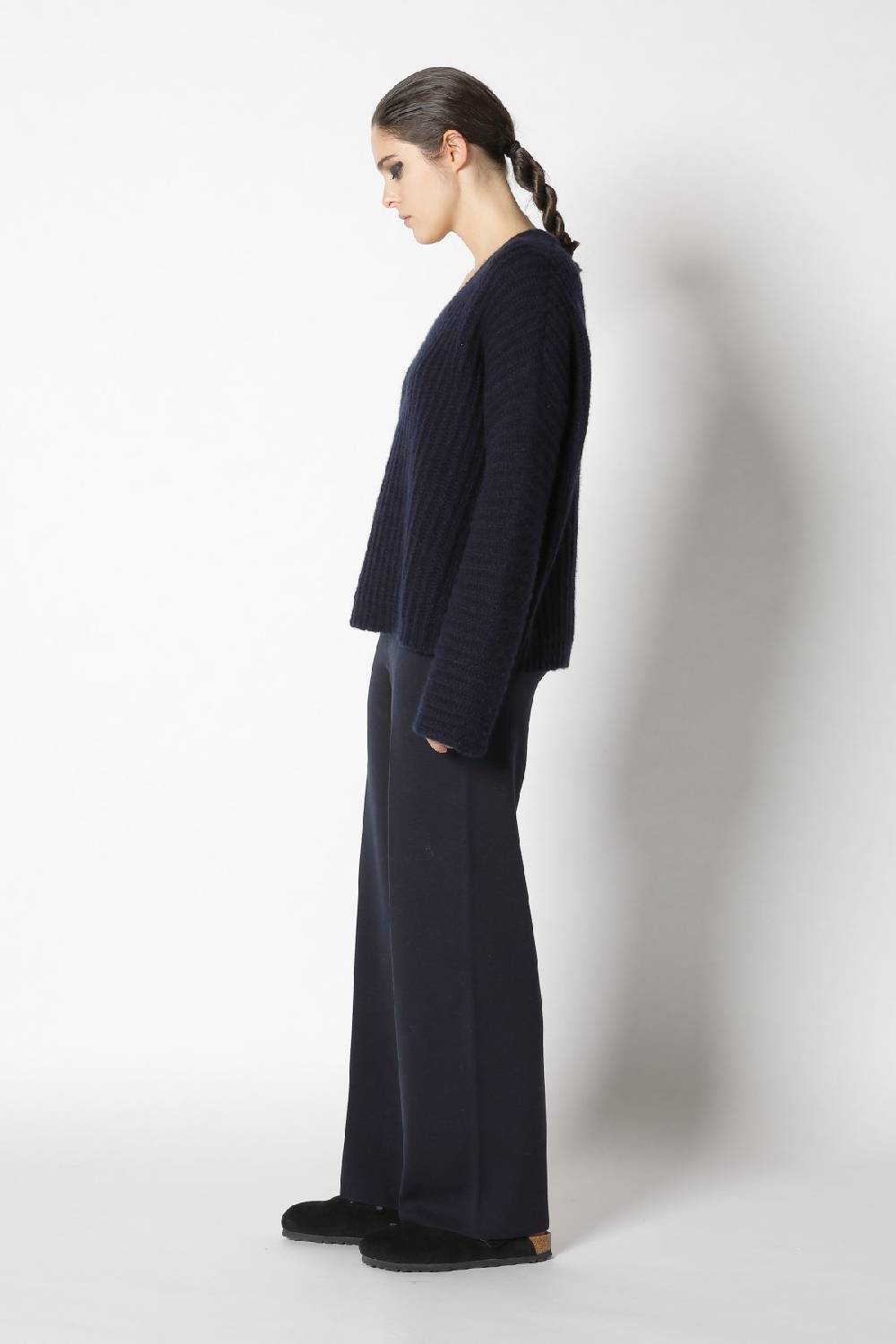 Sminfinity fluffy rib v neck + fluffy triangle + infinite palazzo pants Exklusive Angebote