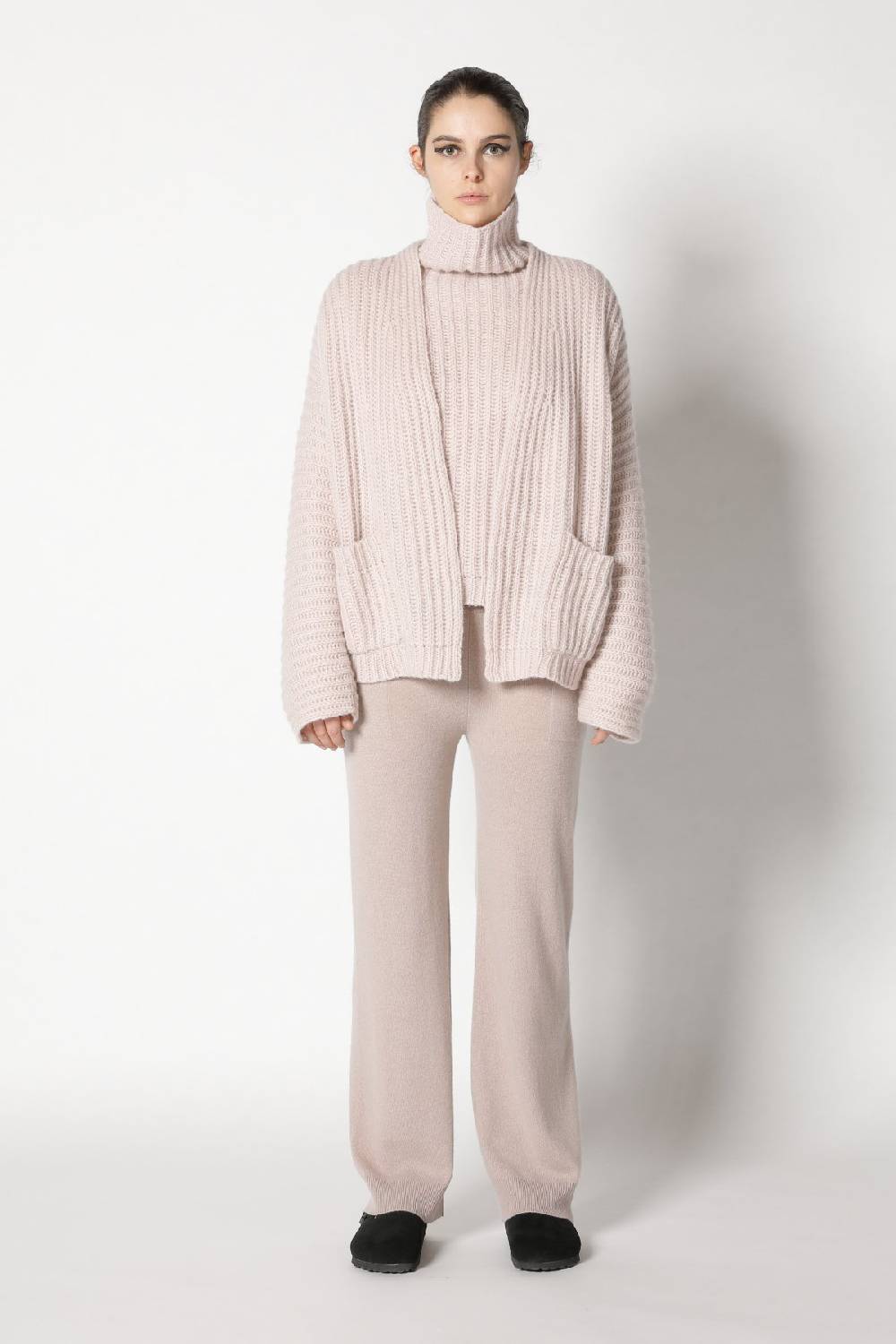 Sminfinity fluffy rib jacket + fluffy rib turtle + infinite palazzo pants VIP-Rabatte