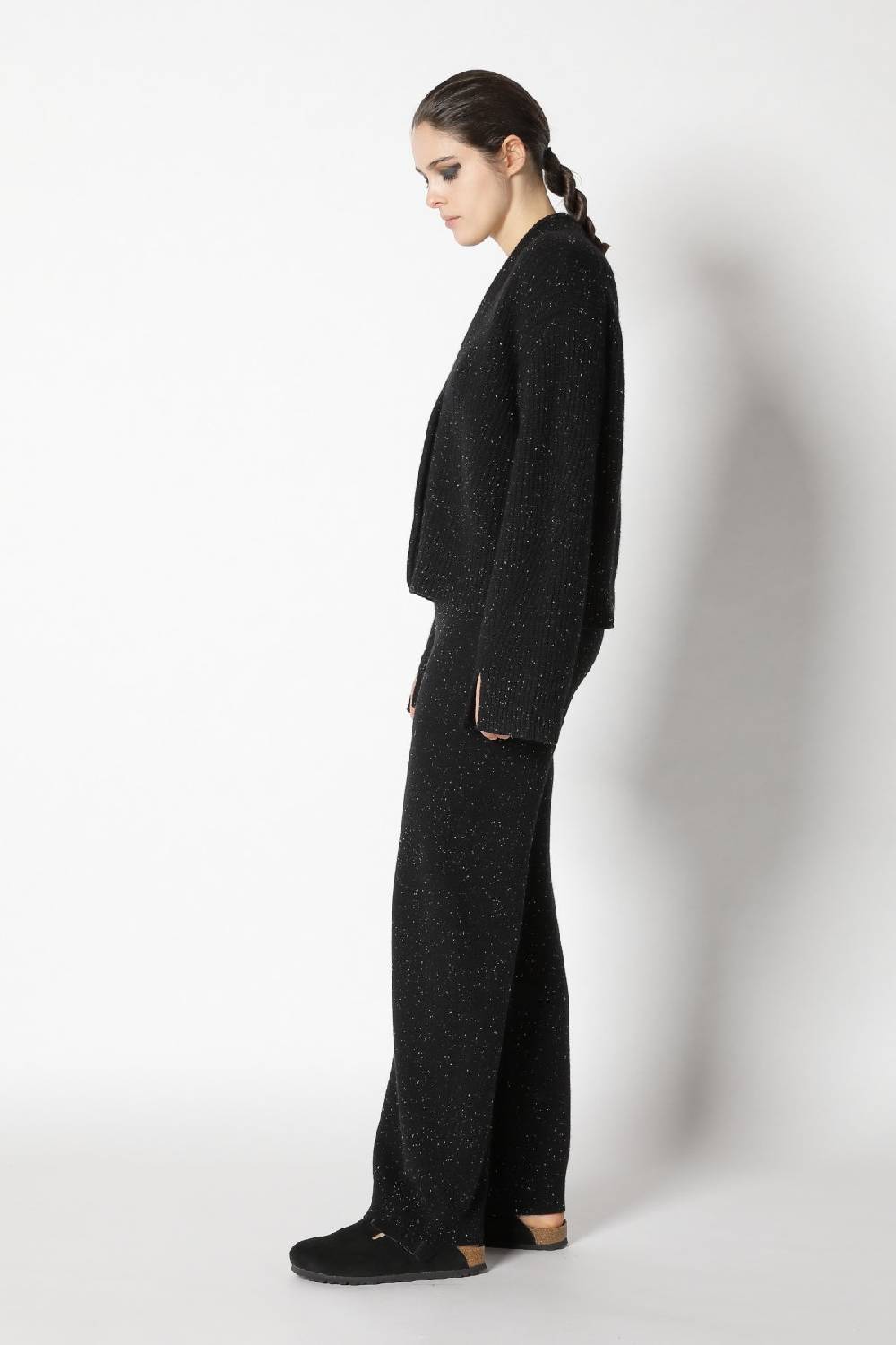 Sminfinity icon rib cardigan + infinite palazzo pants Neueste Stile