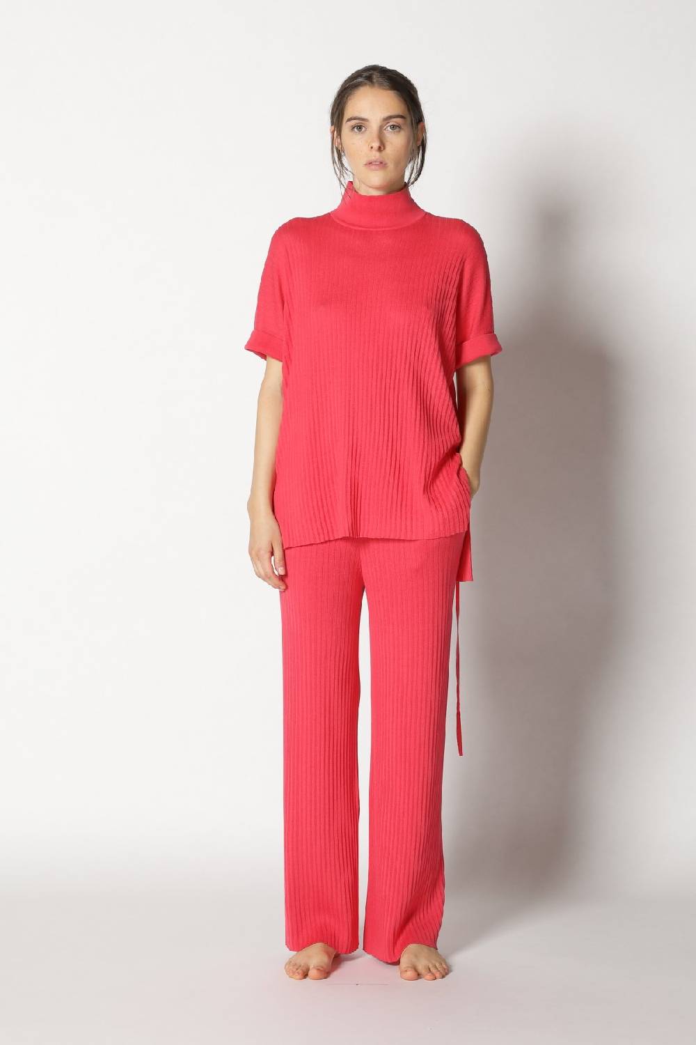 Sminfinity plissé drape top + plissé palazzo Sonderangebot der Fabrik