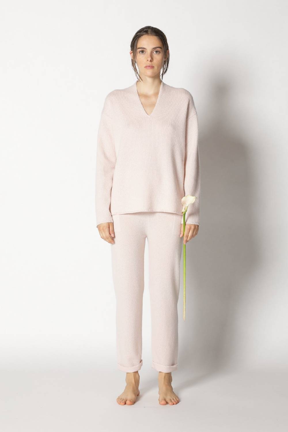 Sminfinity pure 2-ply V neck + pure boat pants Clearance-Verkauf
