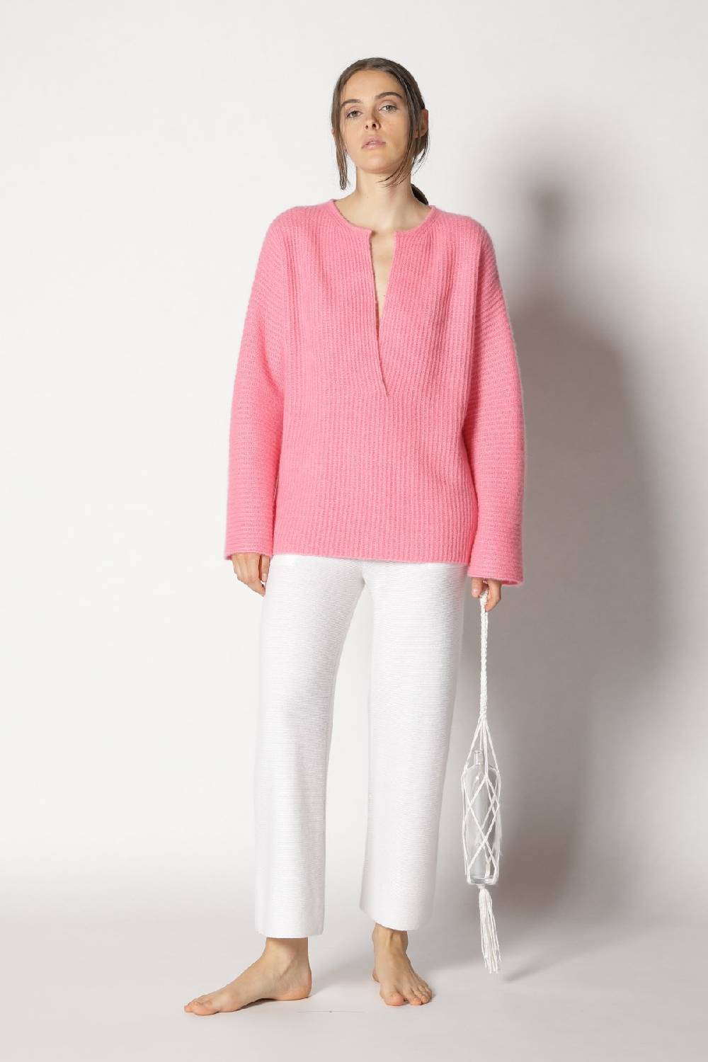 Sminfinity fluffy rib jumper + garter cropped pants Black Friday Preise