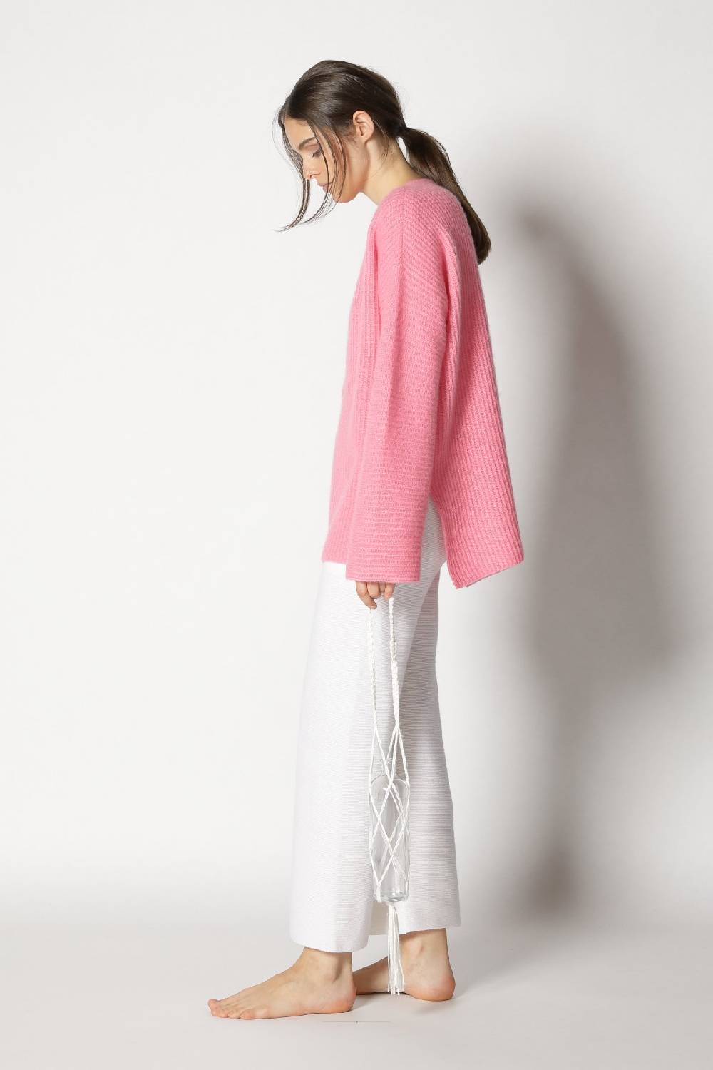 Sminfinity fluffy rib jumper + garter cropped pants Black Friday Preise