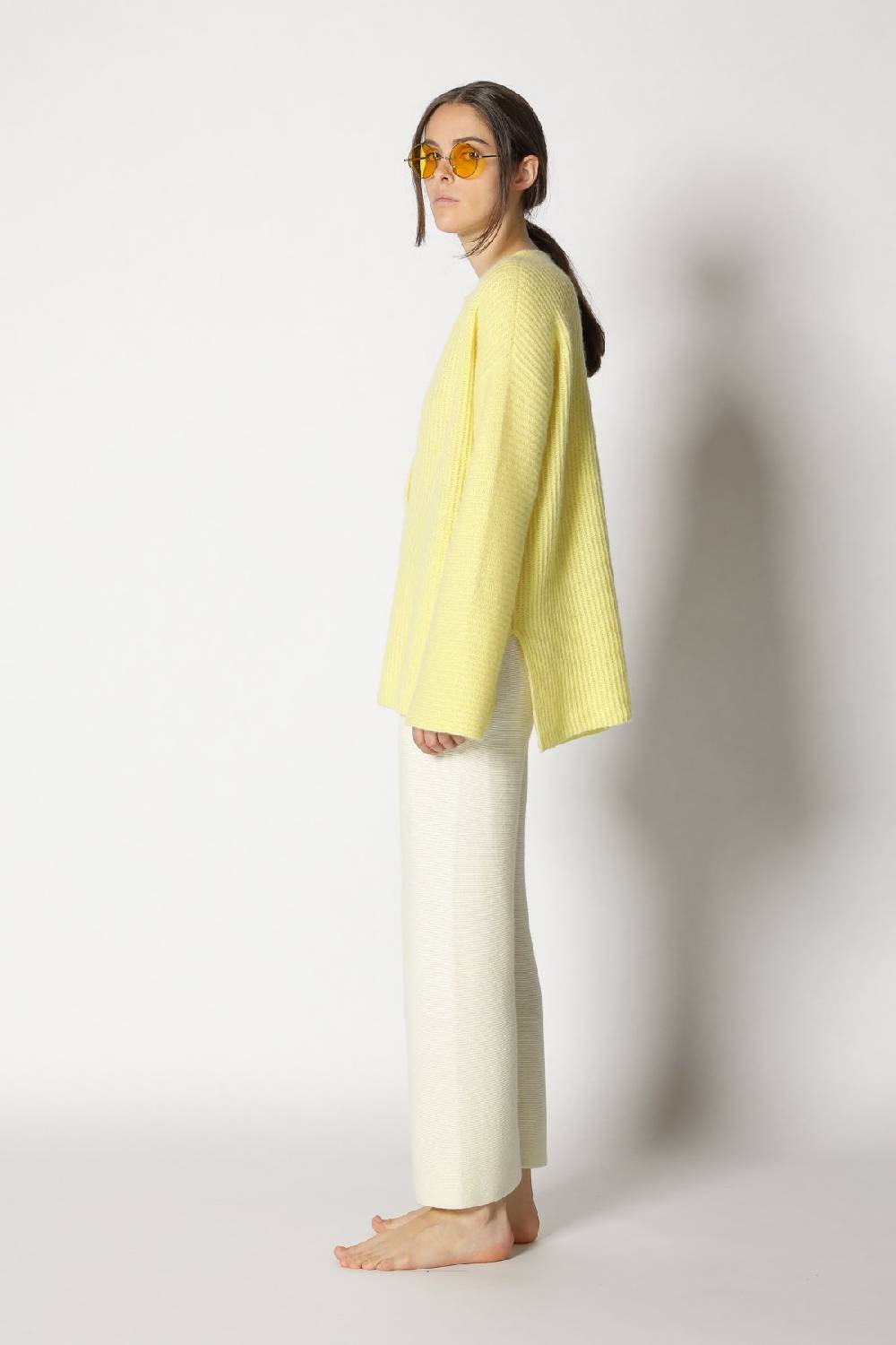 Sminfinity fluffy rib jumper + garter cropped pants 2025