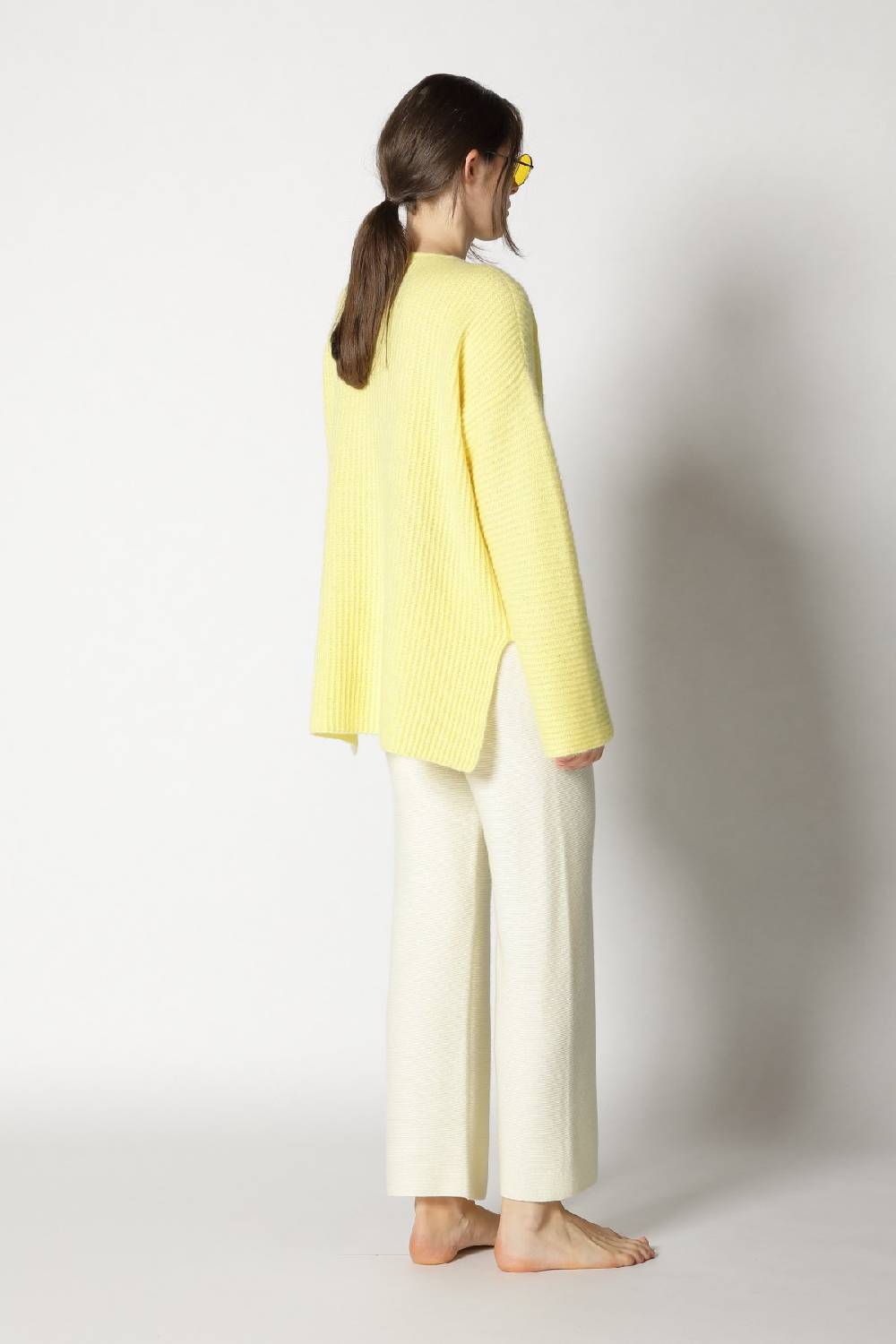Sminfinity fluffy rib jumper + garter cropped pants 2025