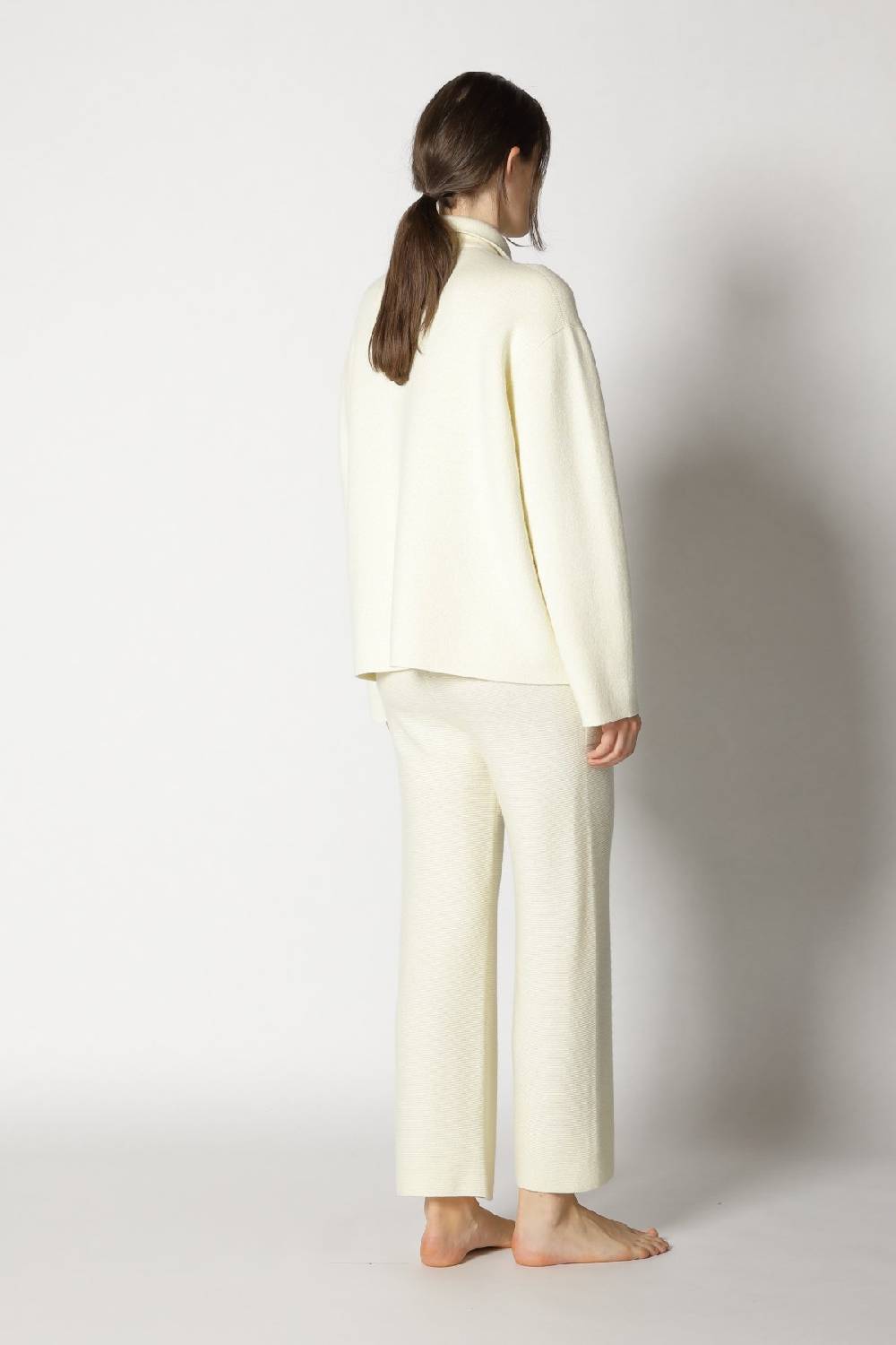 Sminfinity doubleface shirtjacket + garter cropped pants Outlet