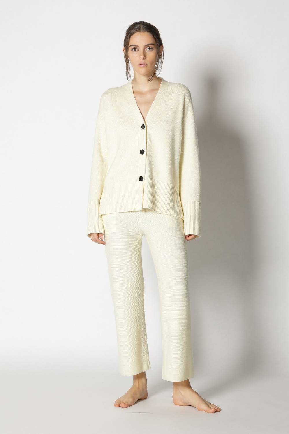 Sminfinity slouchy cardigan + garter cropped pants im Angebot