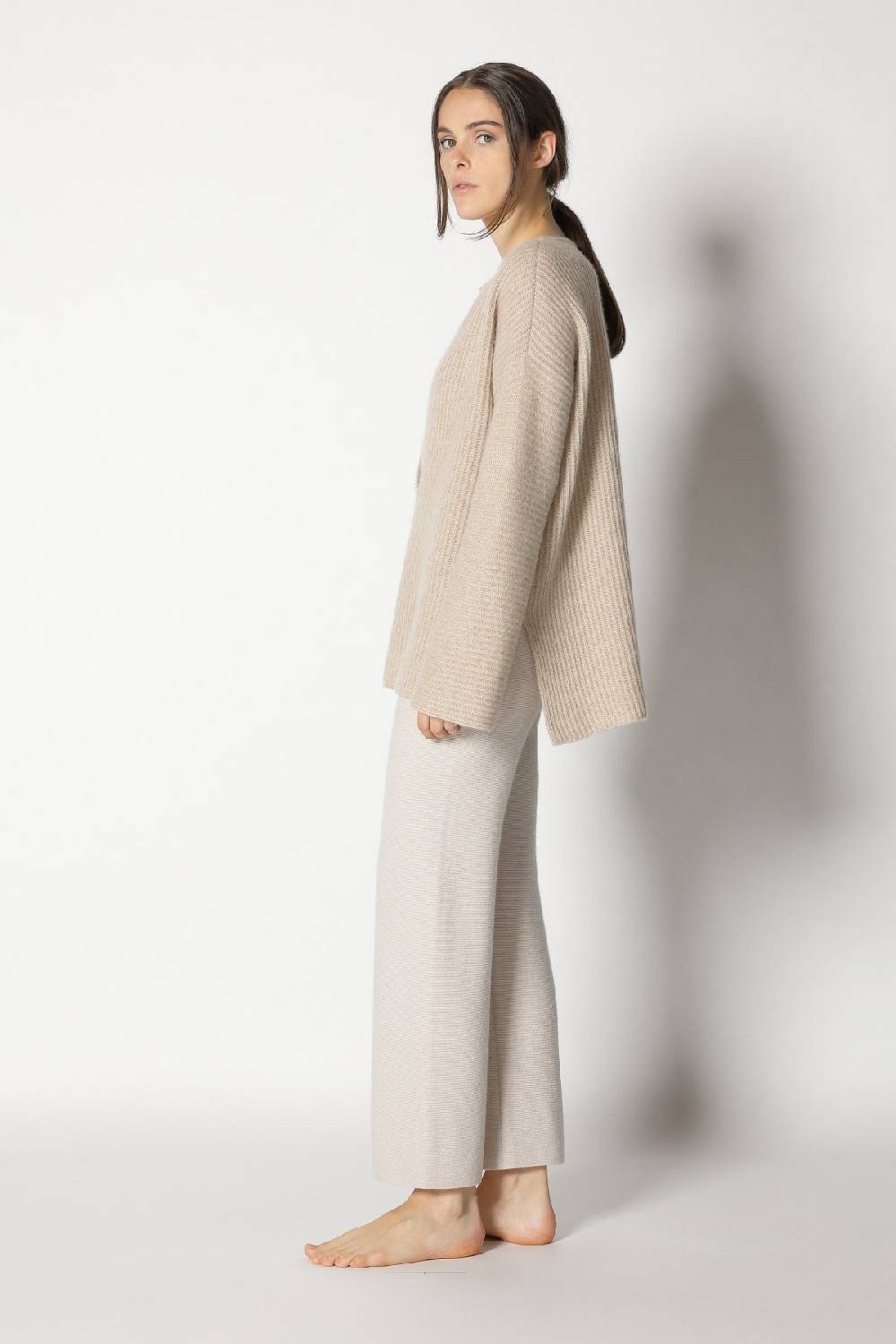 Sminfinity fluffy rib jumper + garter cropped pants Günstiger Verkauf
